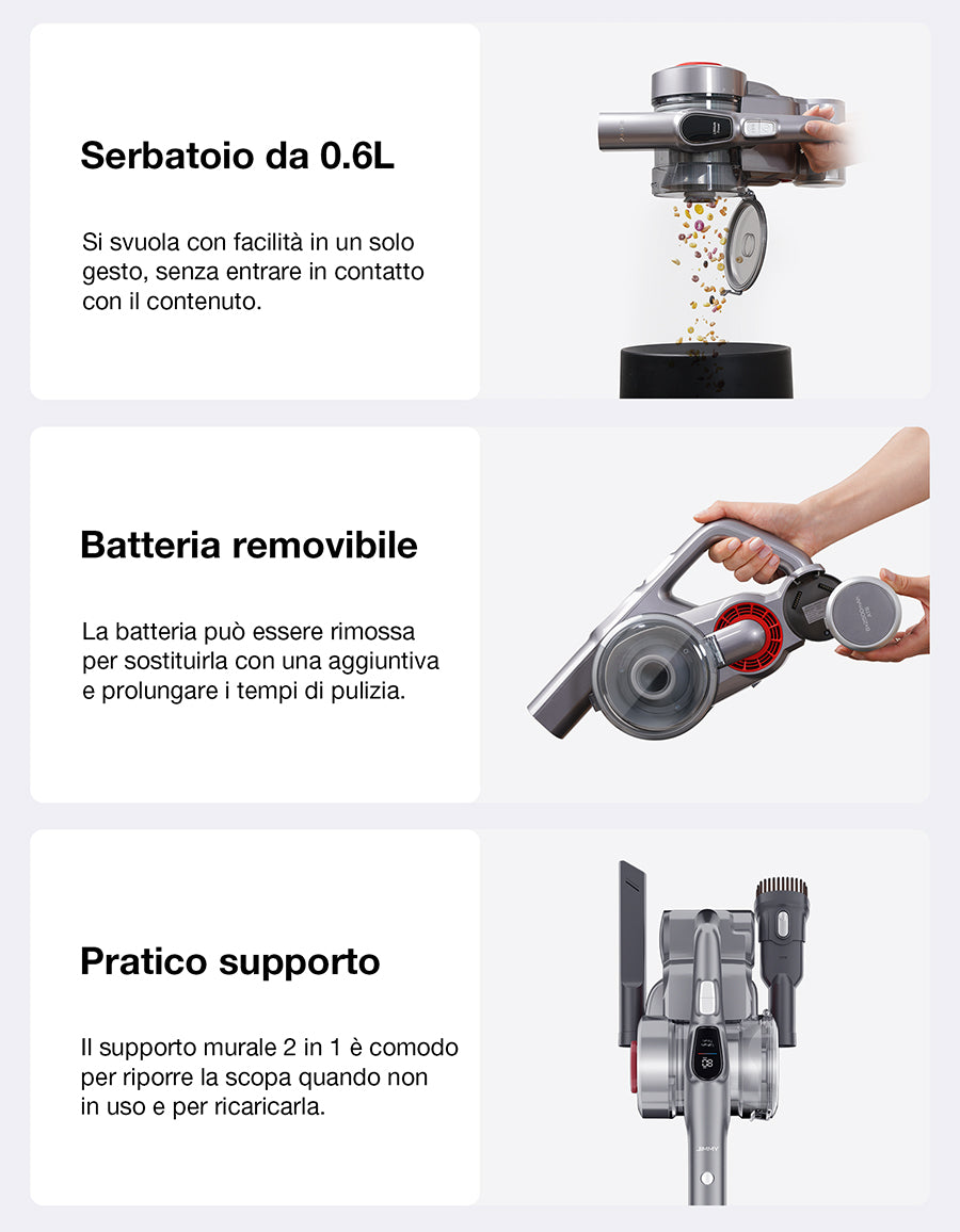 JIMMY H9 Flex – Aspirapolvere Cordless Flessibile 200AW con Smart Dust Sensor