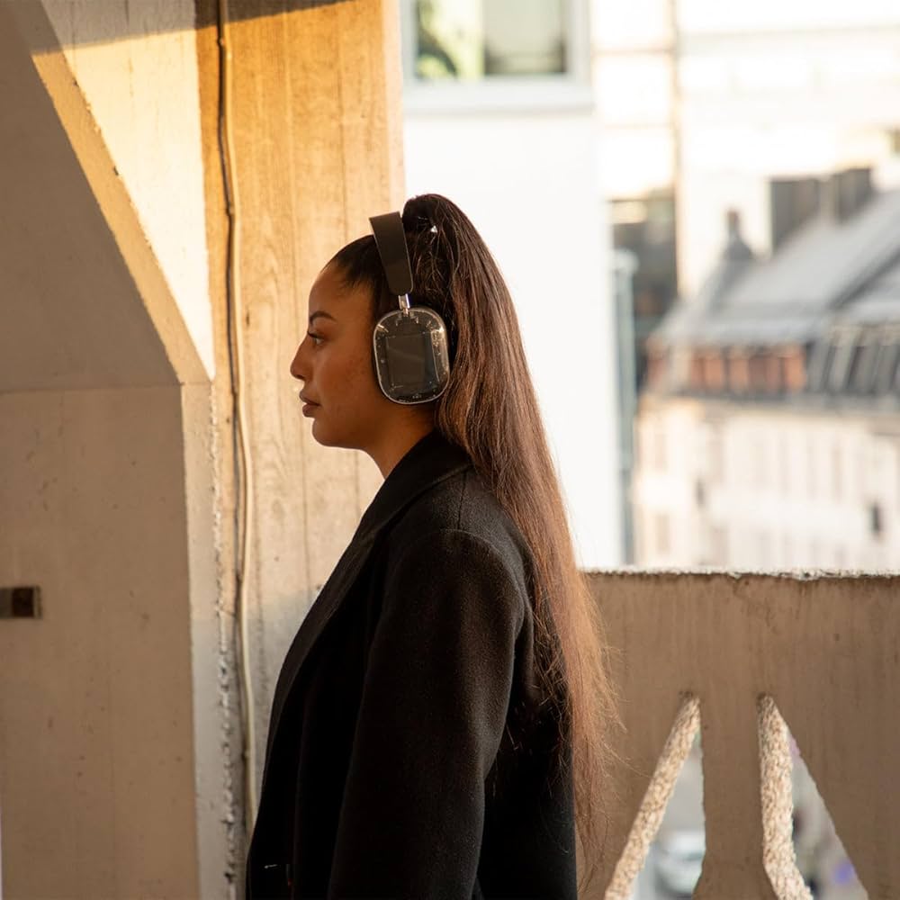 MONDO by Defunc ANC Headphones Transparent – Cuffie Over-Ear Wireless con Active Noise Cancelling