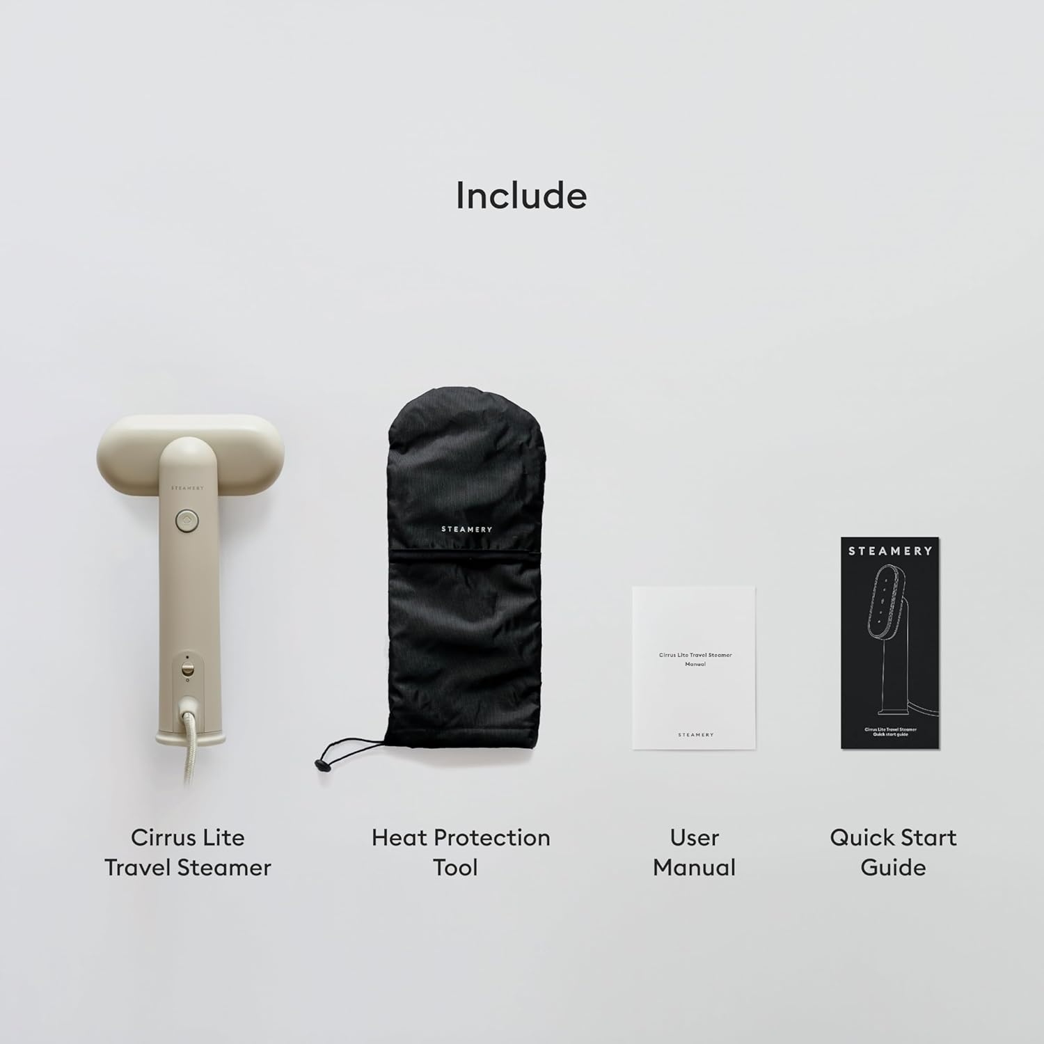 Steamery - Cirrus Lite Sand - Stiratore Verticale Portatile Tech & Minimal