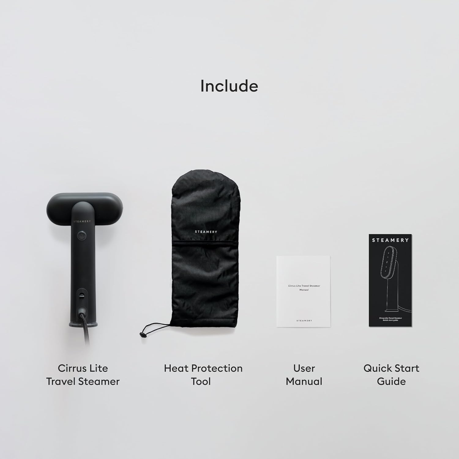 Steamery - Cirrus Lite Charcoal - Stiratore Verticale Portatile Tech & Minimal