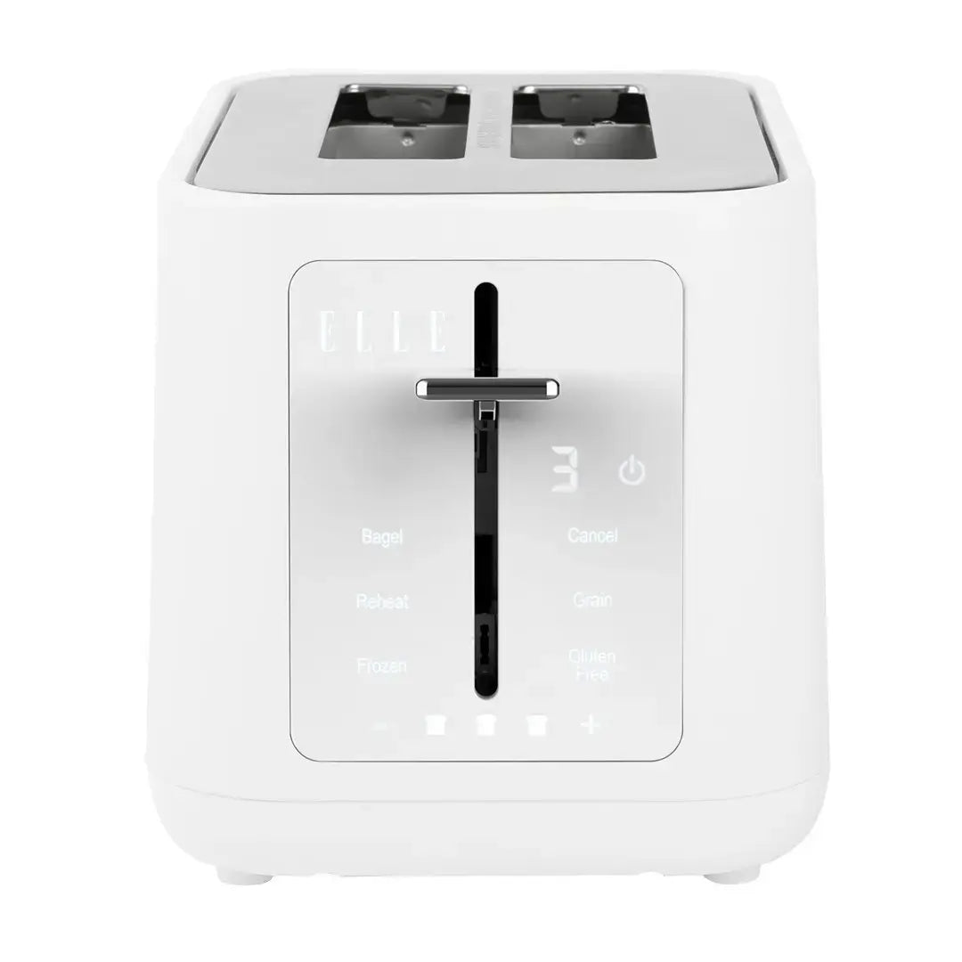 ELLE Panache Tostapane Digitale 2 Fette Bianco – Display Touch e Slot Extra Larghe