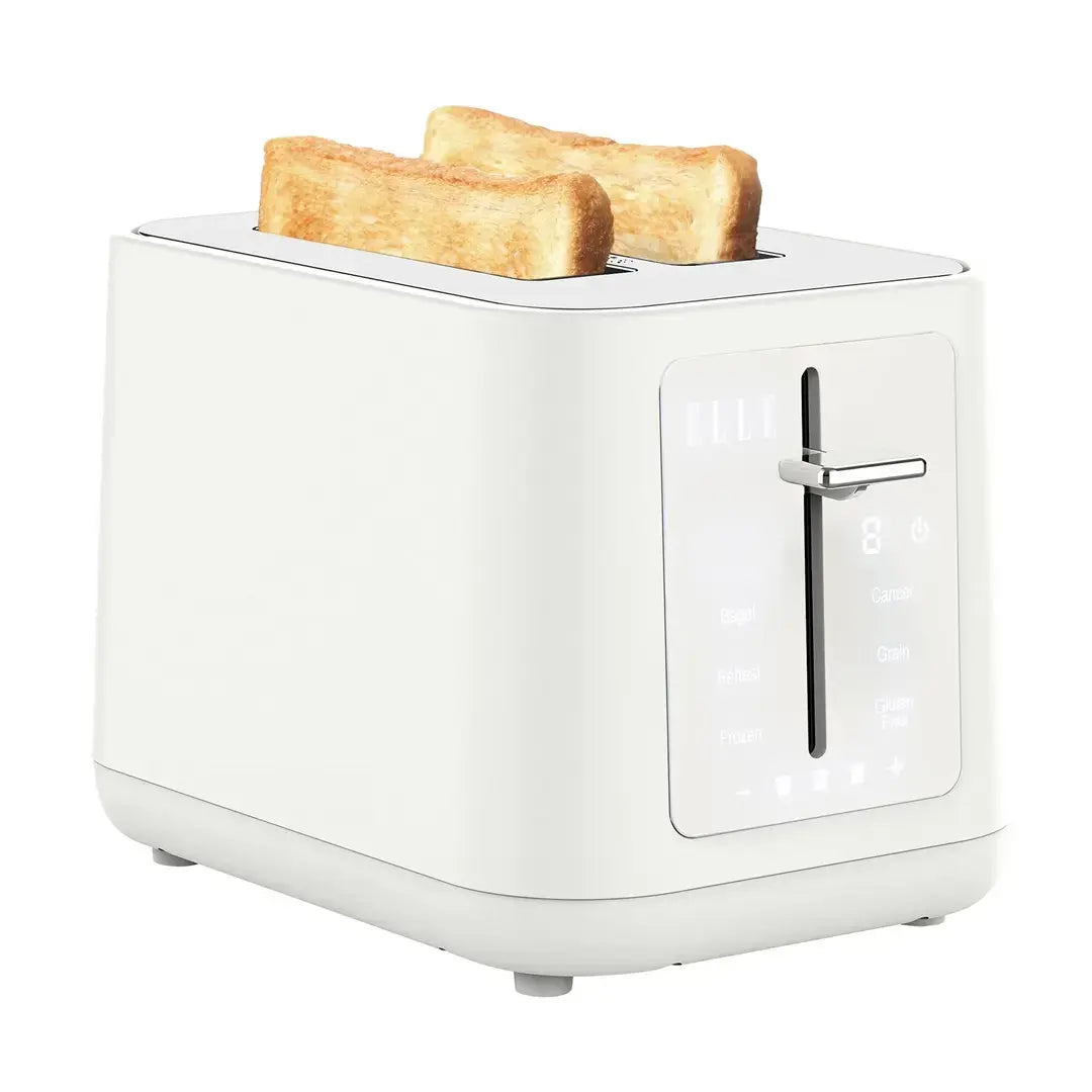 ELLE Panache Tostapane Digitale 2 Fette Bianco – Display Touch e Slot Extra Larghe