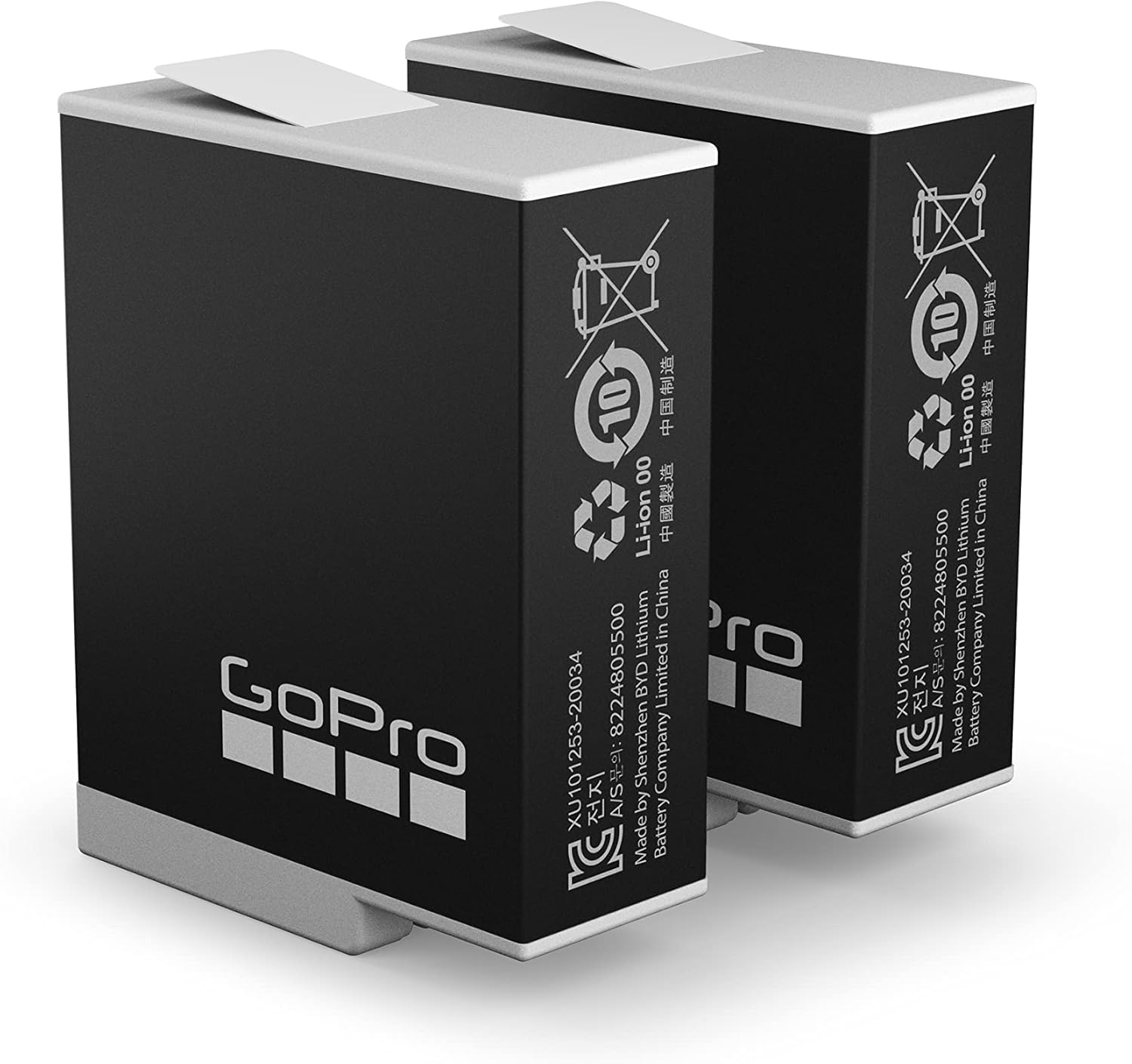 GoPro Eduro Battery 2 Pack Compatibile con Go Pro HERO 9/10/11/12
