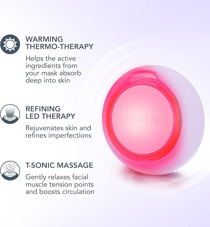 FOREO UFO™ 3 Go Lavender – Dispositivo Smart per Maschere Viso con LED e Termoterapia