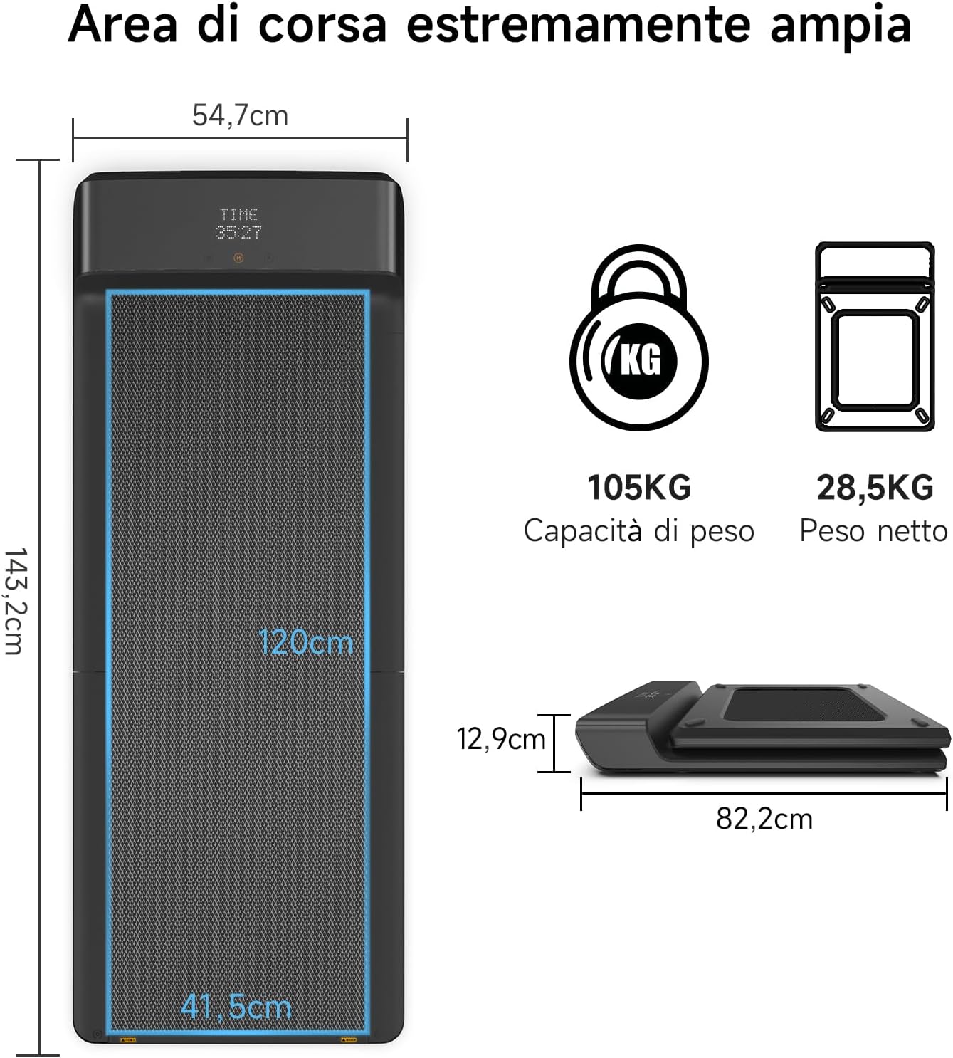 Tapis Roulant Pieghevole KingSmith WalkingPad A1 Pro