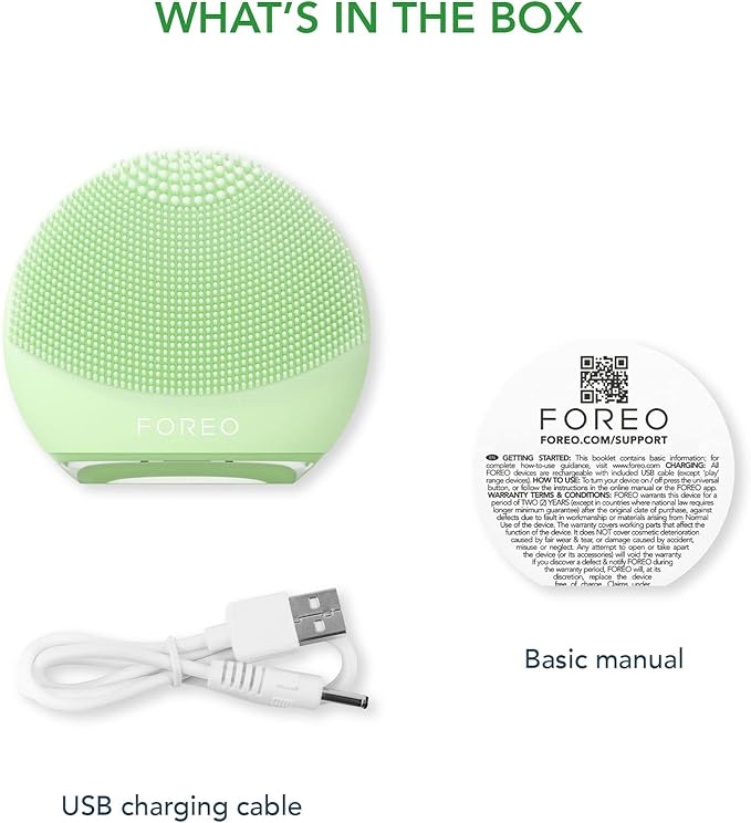 FOREO LUNA™ 4 Go Pistachio – Spazzola Detergente Viso Compatta con Massaggio Rassodante