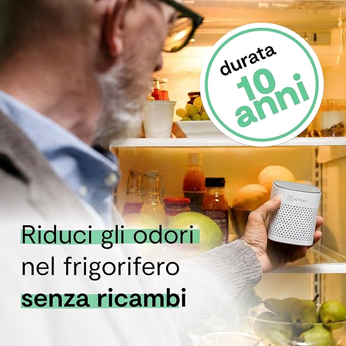 Vitesy Deo – Eliminatore di Odori Catalitico Riutilizzabile per Frigorifero, Auto e Armadi