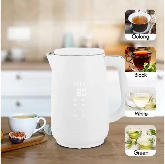 ELLE Panache 1.7L Digital Kettle Bianco – Bollitore Digitale Touch con Programmi per Tè