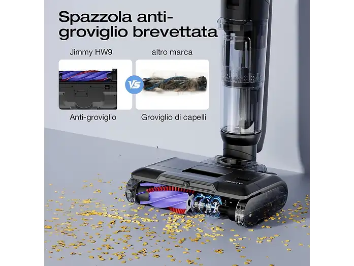 JIMMY HW9 – Aspirapolvere Lavapavimenti Cordless con Autopulizia