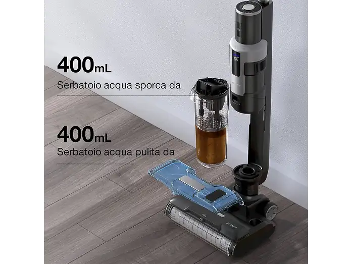 JIMMY HW9 – Aspirapolvere Lavapavimenti Cordless con Autopulizia
