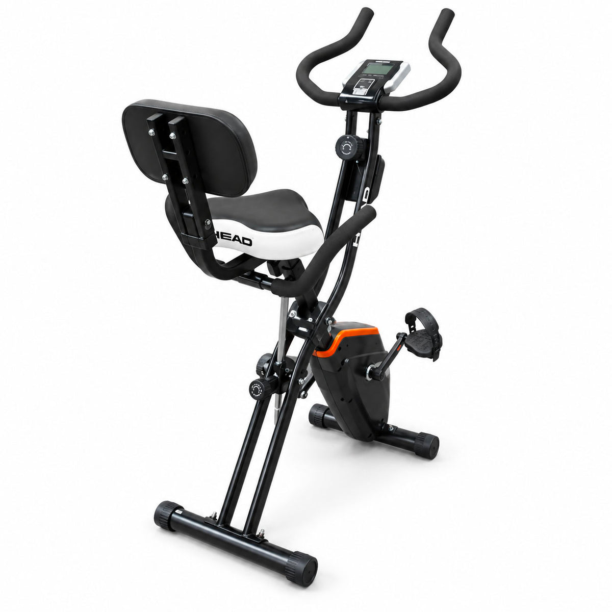 HEAD Fitness – Cyclette Pieghevole con Schienale e Bluetooth