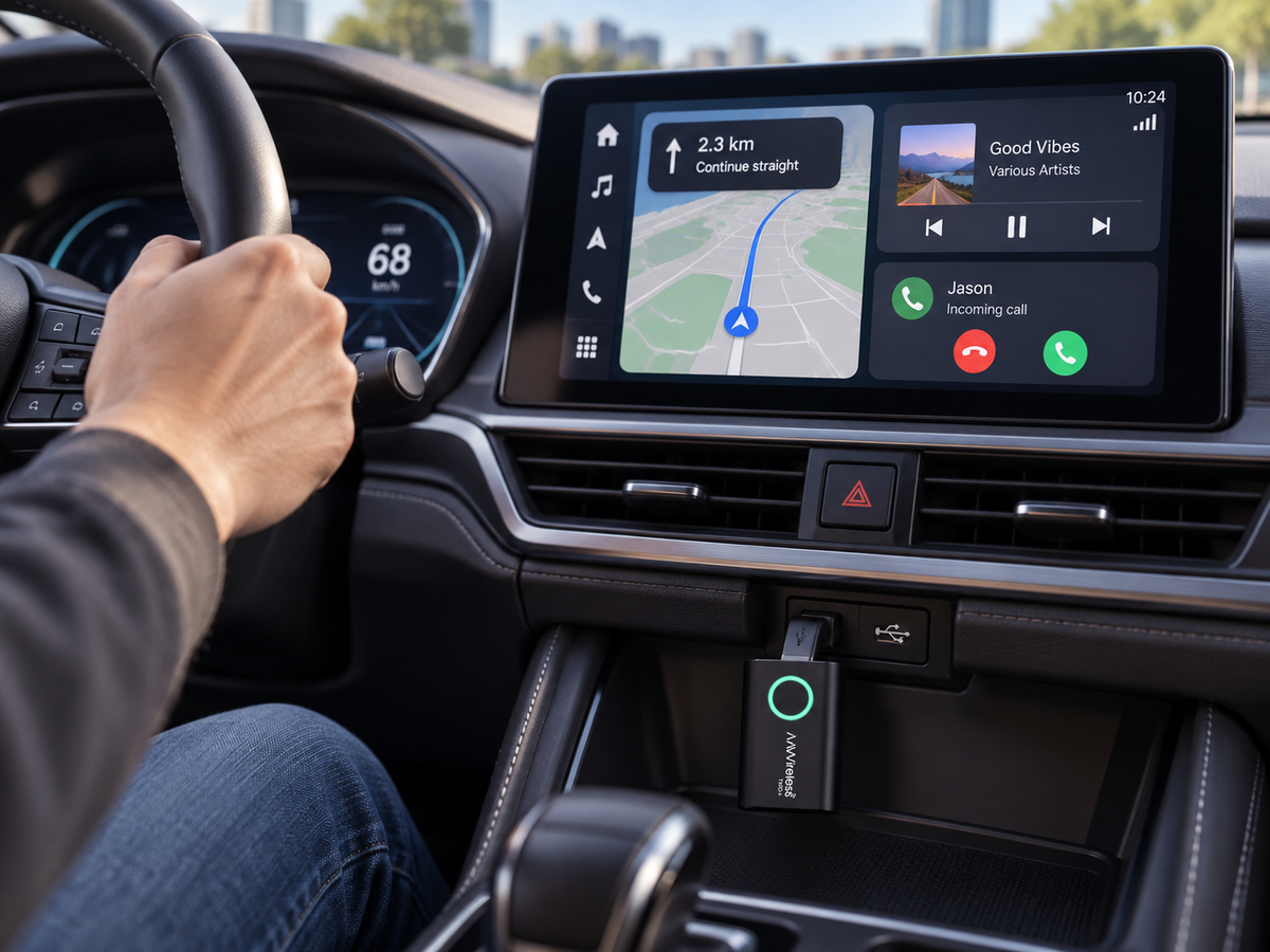 AAWireless TWO+ – Adattatore Wireless per Android Auto e Apple CarPlay