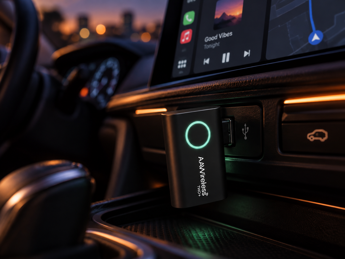 AAWireless TWO+ – Adattatore Wireless per Android Auto e Apple CarPlay