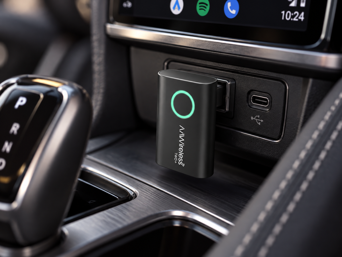 AAWireless TWO+ – Adattatore Wireless per Android Auto e Apple CarPlay