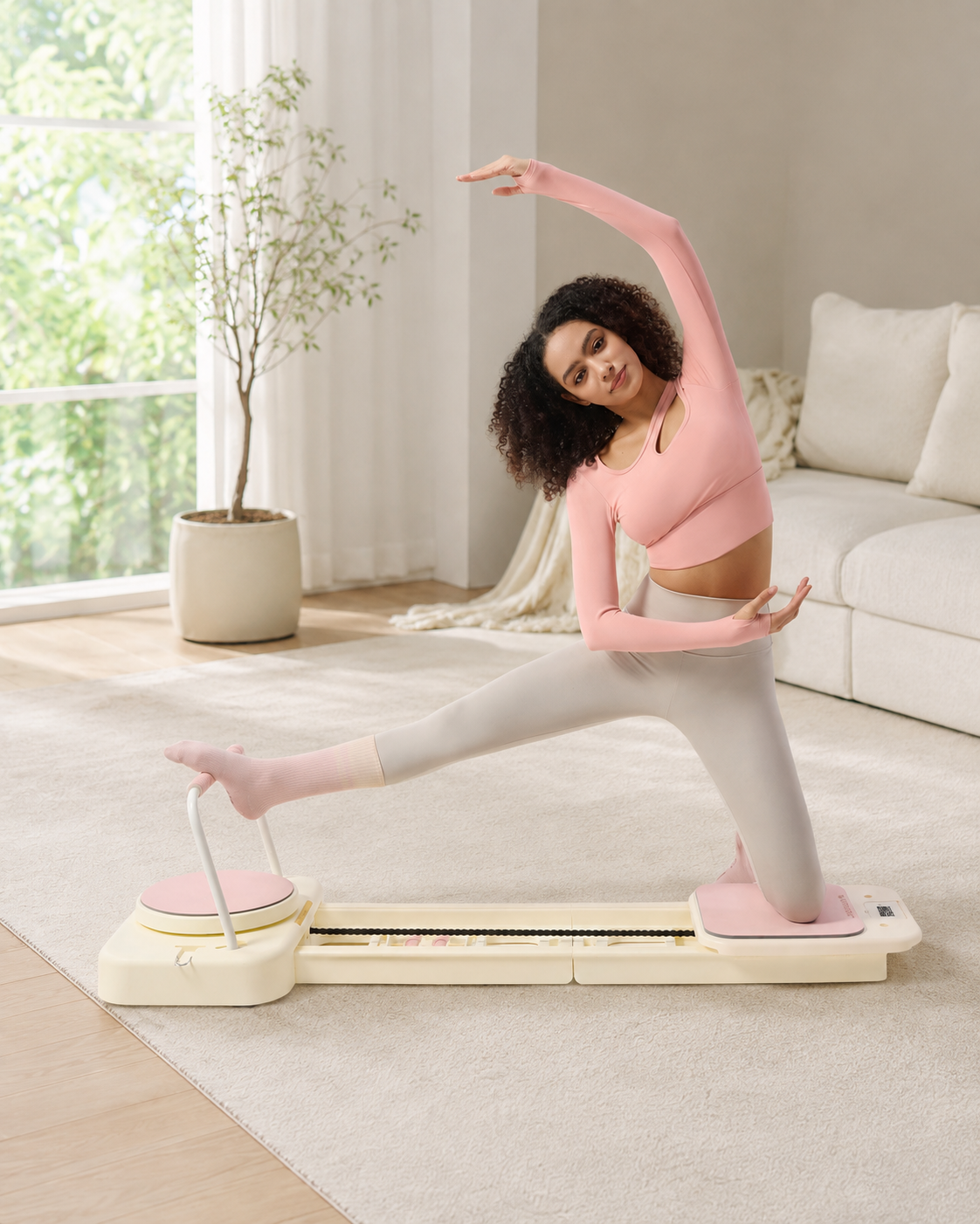 FITPADDY FitBoard – Pilates Reformer Pieghevole e Portatile per Allenamento a Casa