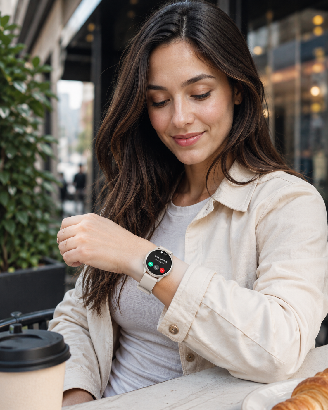 KSIX Core 3 Champagne – Smartwatch AMOLED 1,32" con Chiamate Bluetooth, IP67 e Cinturino Magnetico