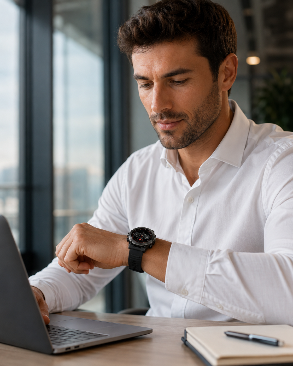 KSIX Titanium Nero – Smartwatch AMOLED 1,43" con 2 Cinturini, Chiamate Bluetooth e IP67