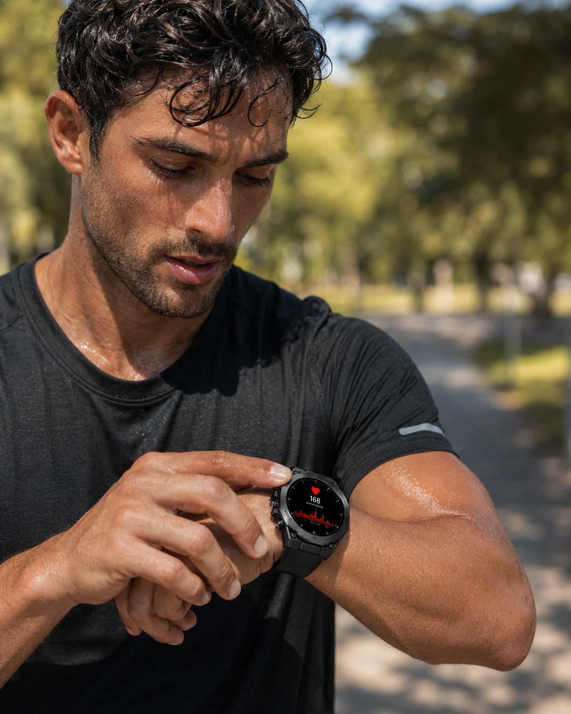 KSIX Titanium Nero – Smartwatch AMOLED 1,43" con 2 Cinturini, Chiamate Bluetooth e IP67
