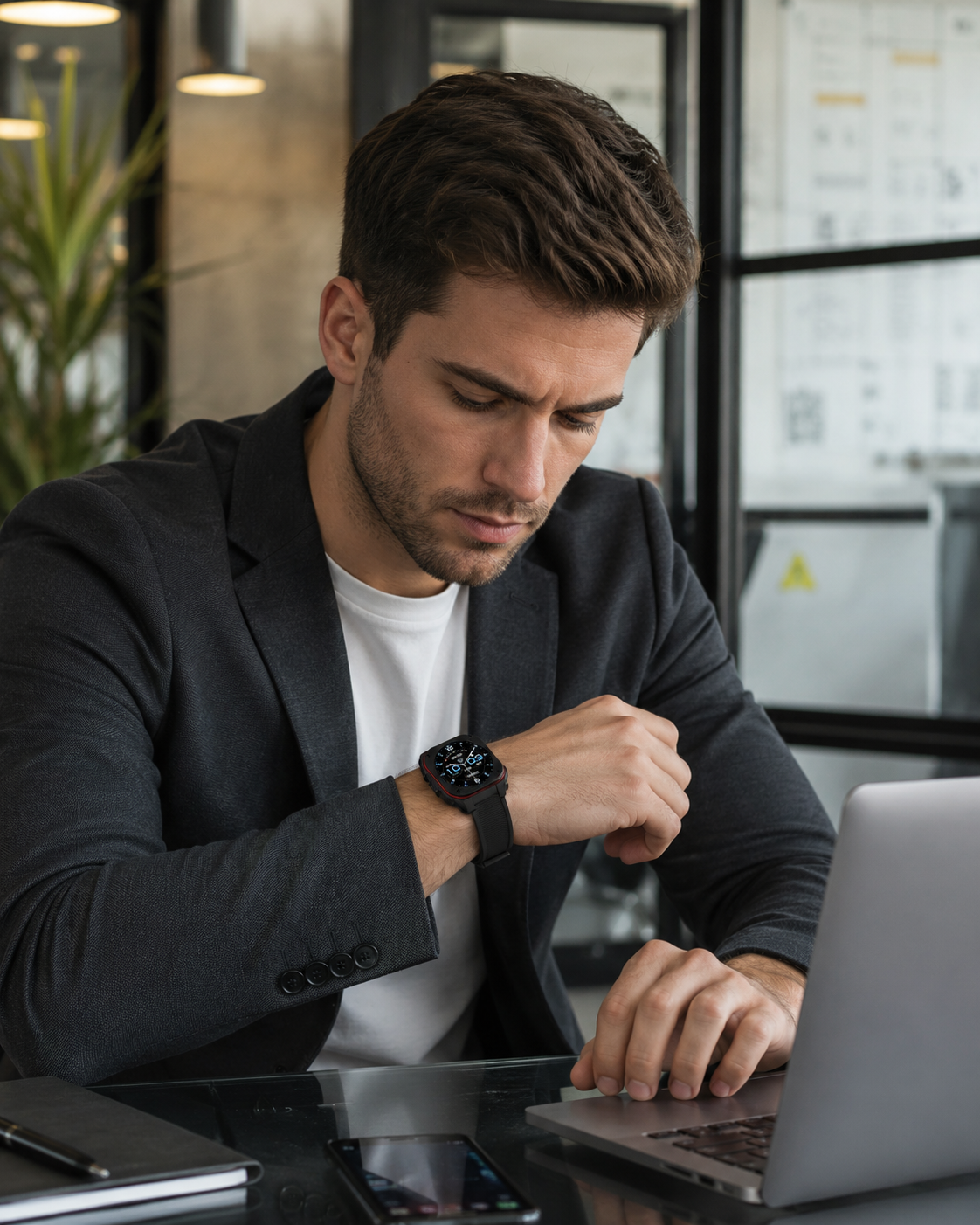 KSIX Zenthium Nero – Smartwatch AMOLED 1,32" con Chiamate Bluetooth, IP68 e Autonomia fino a 7 Giorni