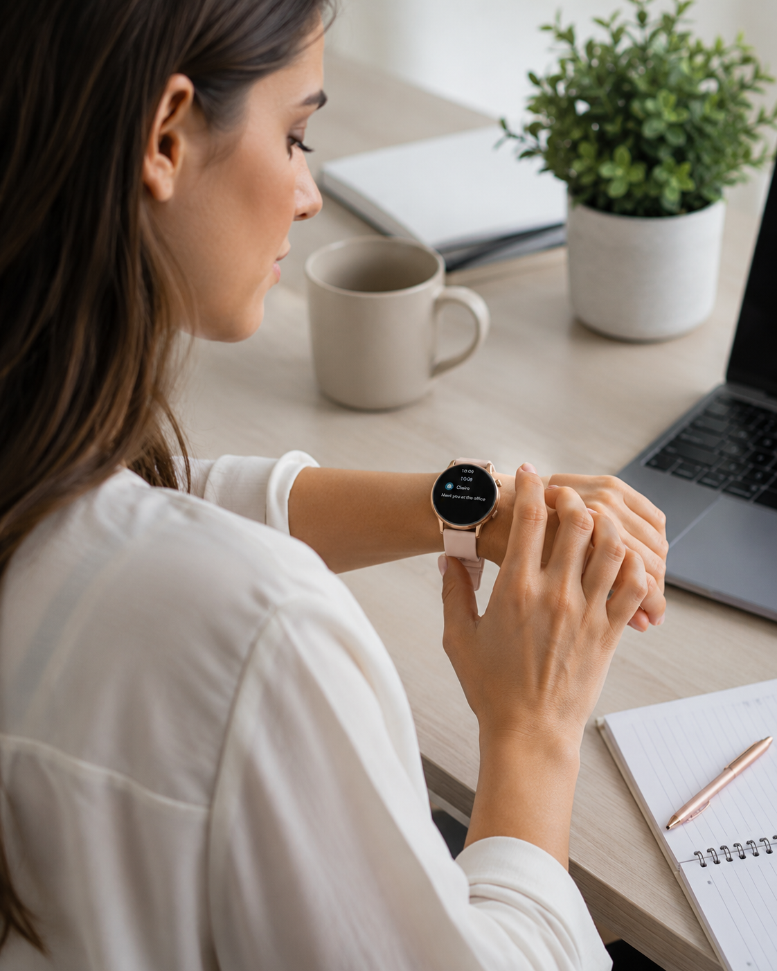 KSIX Core 2 Rosa – Smartwatch AMOLED 1,43" con Chiamate Bluetooth, Assistente Vocale e IP67