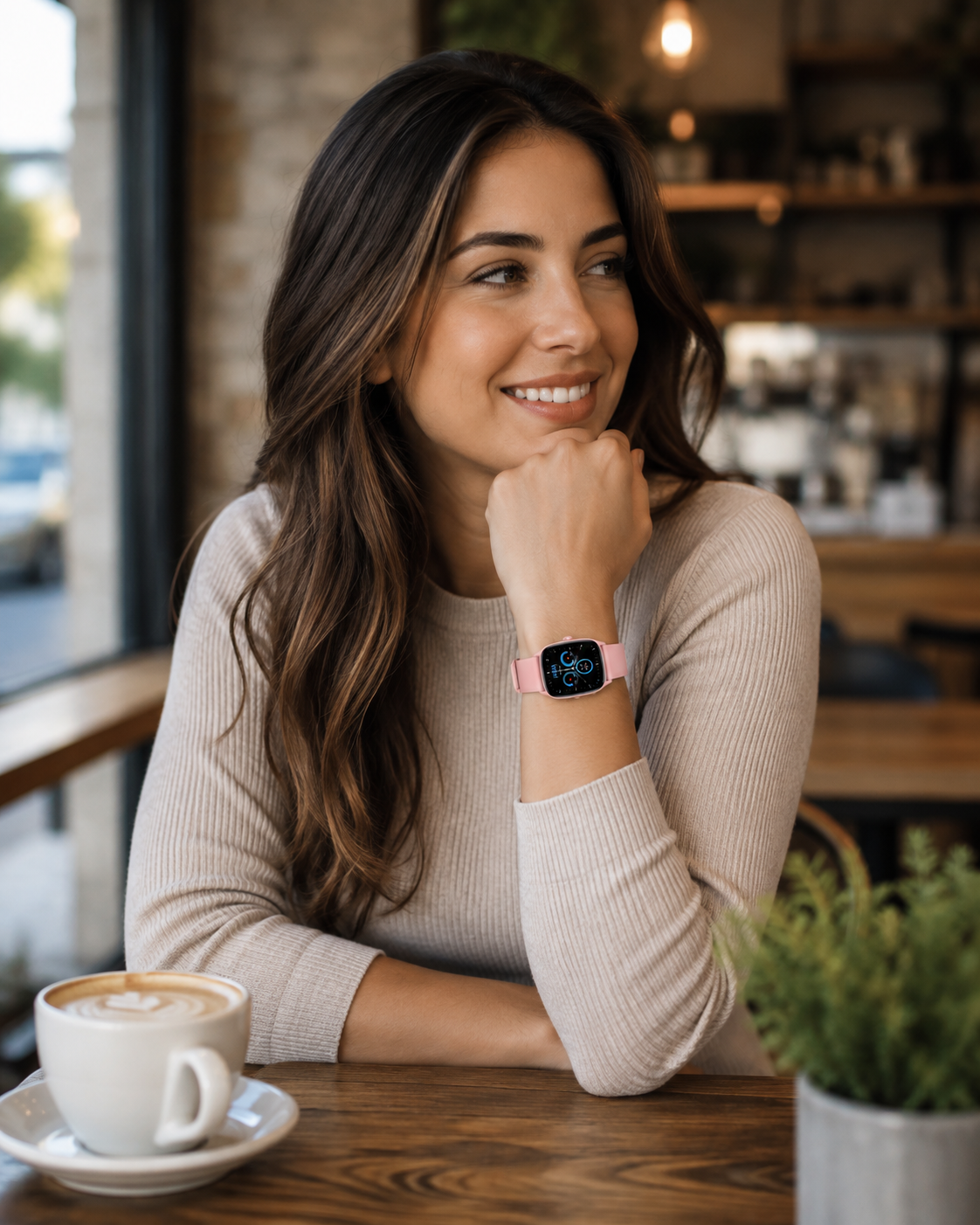 KSIX Pulse Rosa – Smartwatch TFT 1,83" con Chiamate Bluetooth, oltre 100 Modalità Sport e IP68