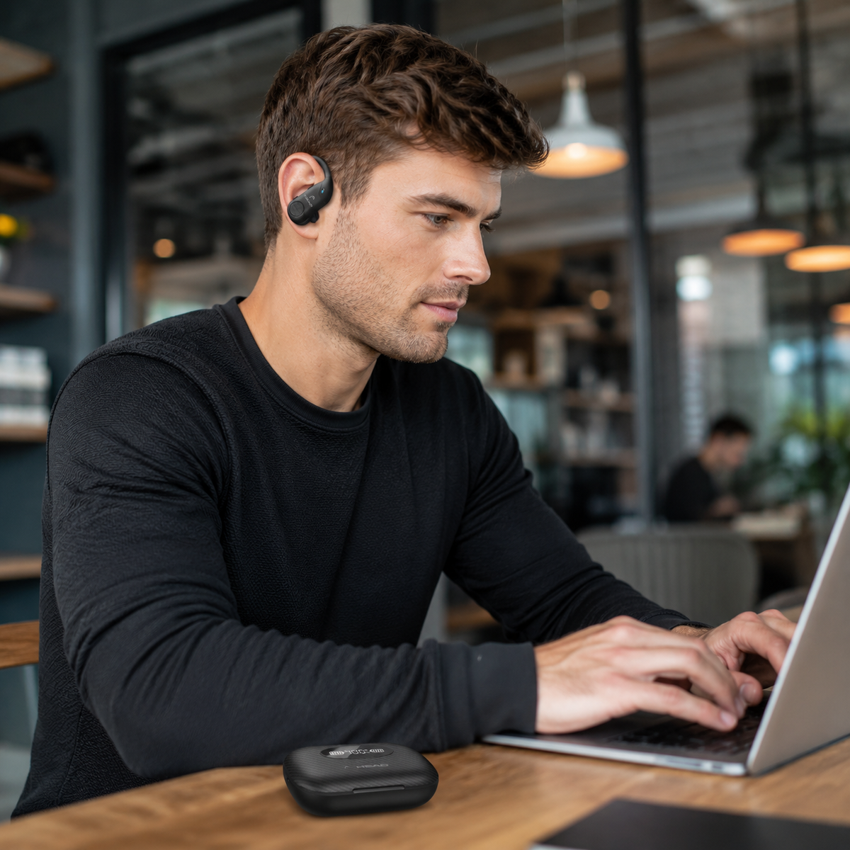 HEAD Flex Hooks HDTW03 – Auricolari Wireless Sportivi con Gancio, IPX7 e 40 Ore di Autonomia