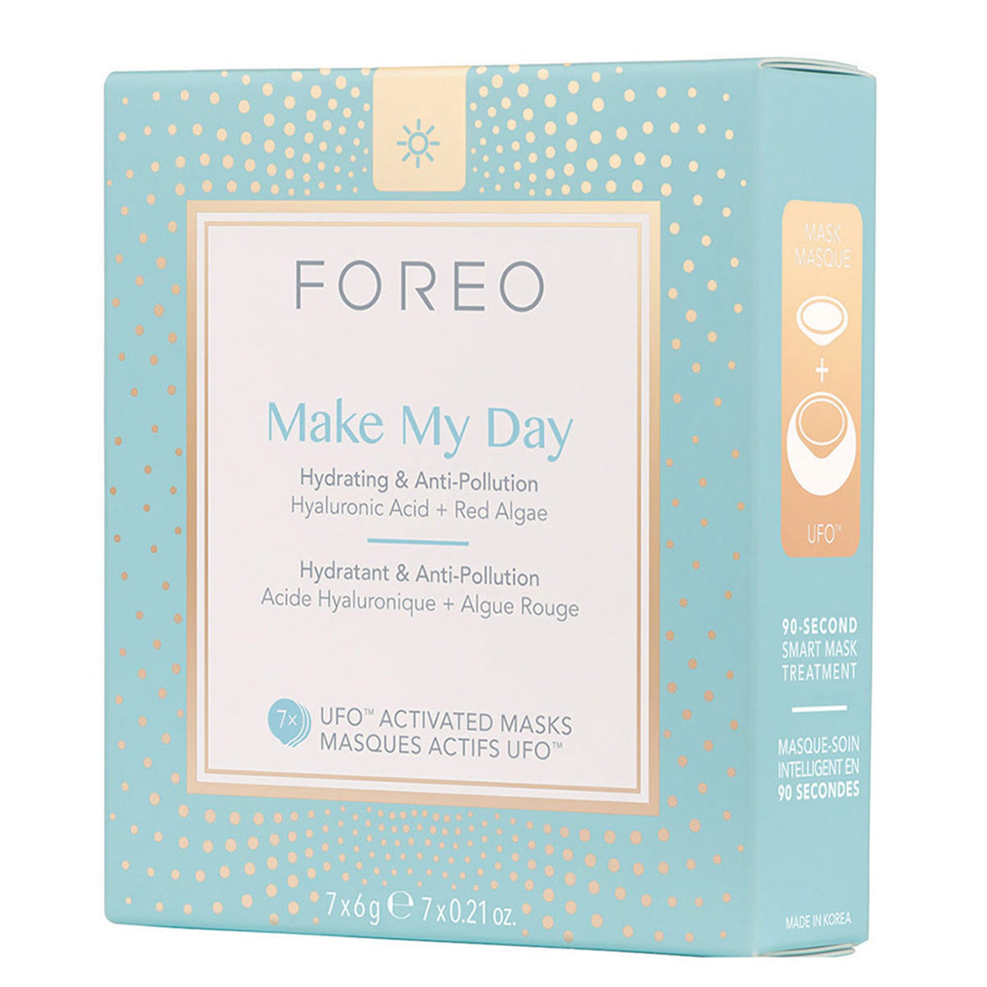 FOREO Make My Day – Maschera Viso Idratante Attivata per UFO™ (Confezione da 7)