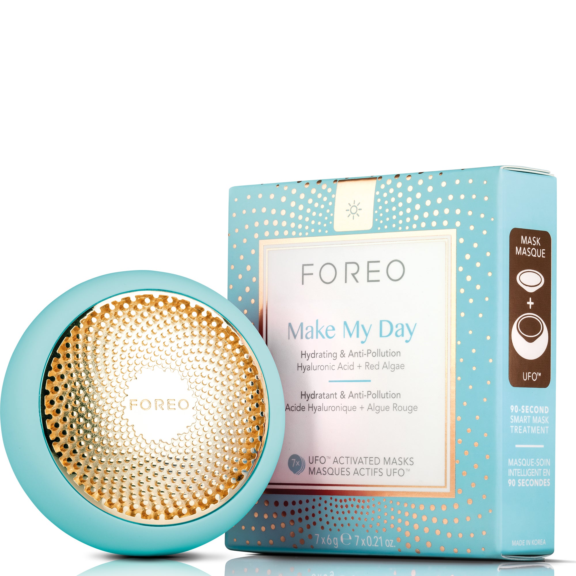 FOREO Make My Day – Maschera Viso Idratante Attivata per UFO™ (Confezione da 7)