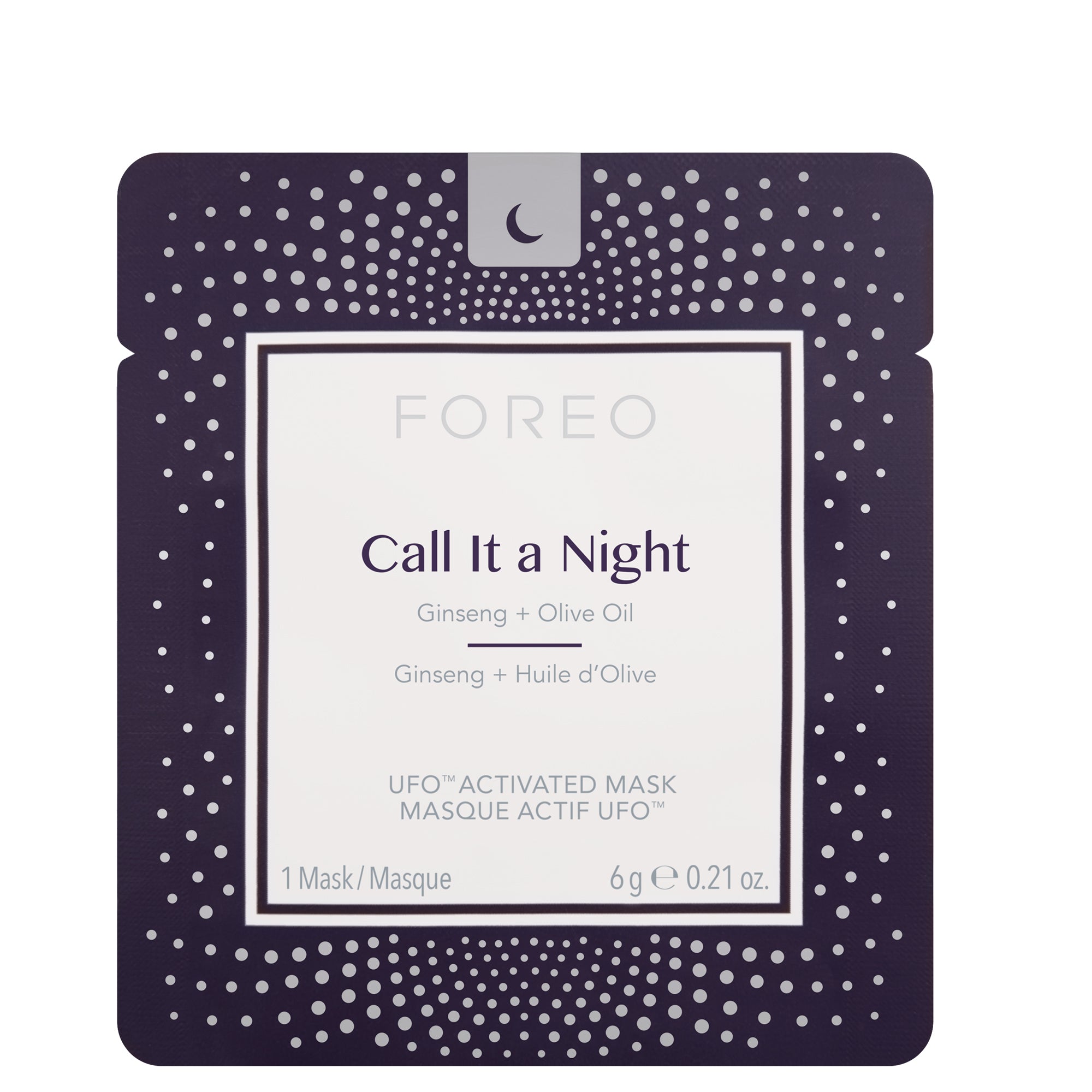 FOREO Call It A Night – Maschera Viso Nutriente e Rivitalizzante per UFO™ (Confezione da 7)