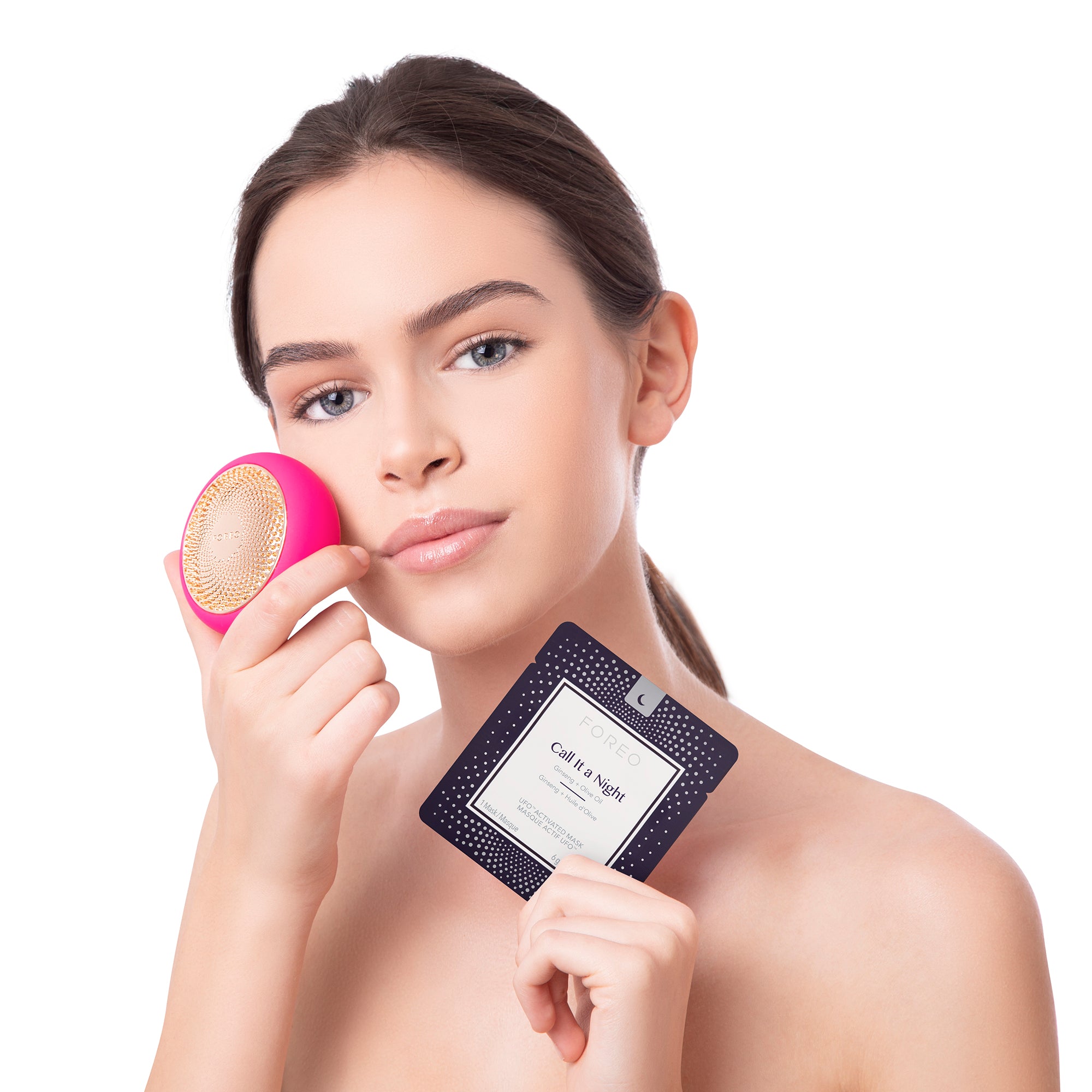 FOREO Call It A Night – Maschera Viso Nutriente e Rivitalizzante per UFO™ (Confezione da 7)