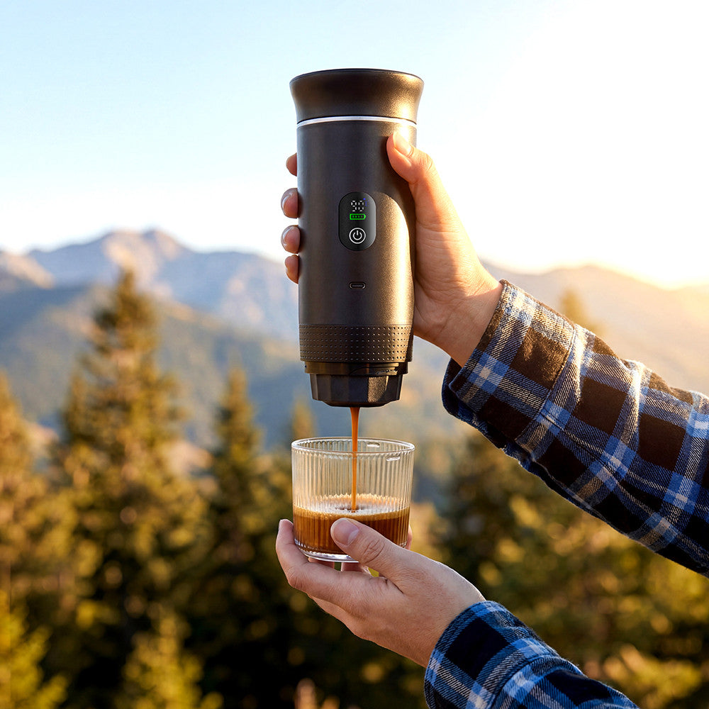 Delta Portable Coffee Machine – Macchina da Caffè Portatile Ricaricabile per Caffè Macinato e Capsule