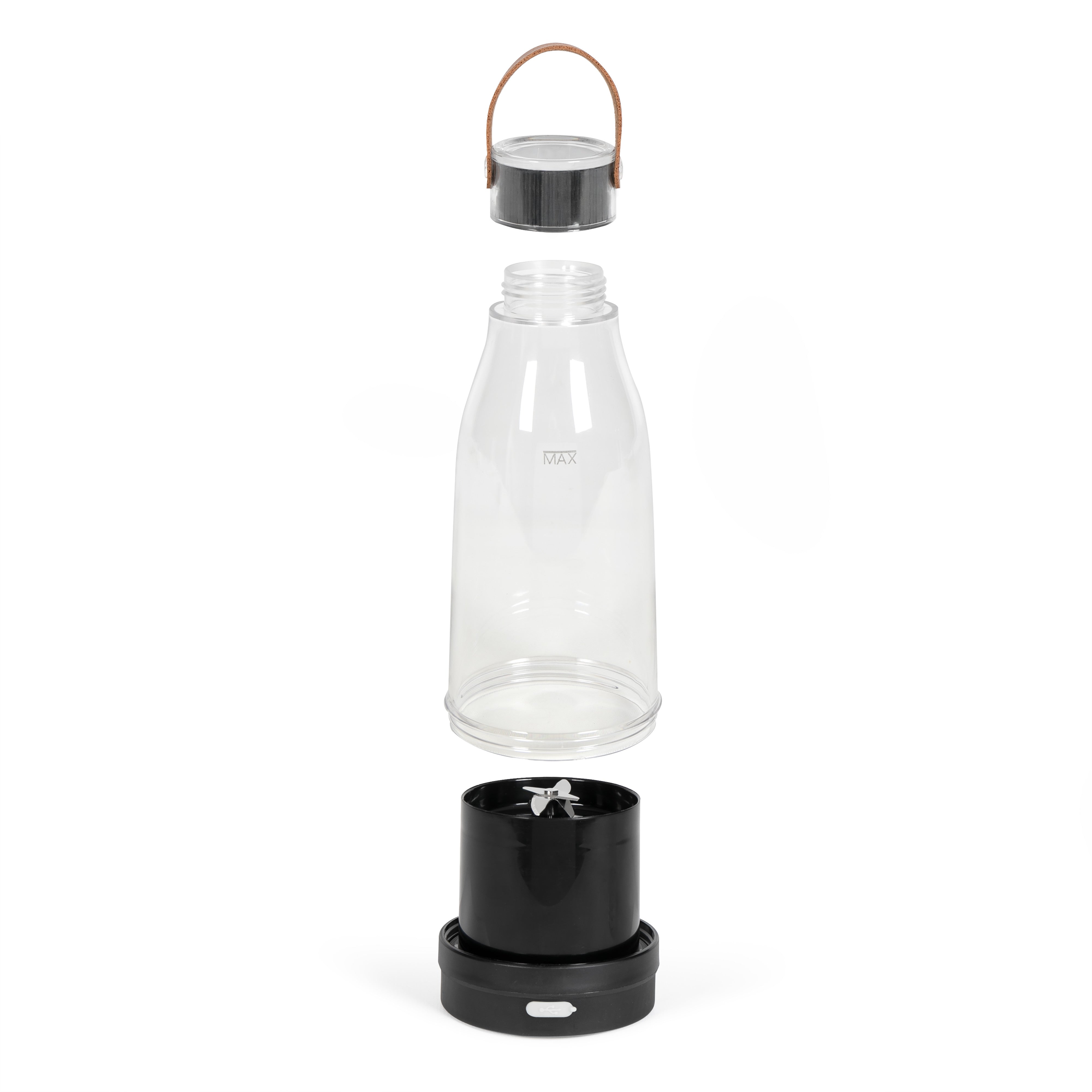 Delta Portable Blender Black– Frullatore Portatile Ricaricabile USB con Bottiglia To-Go