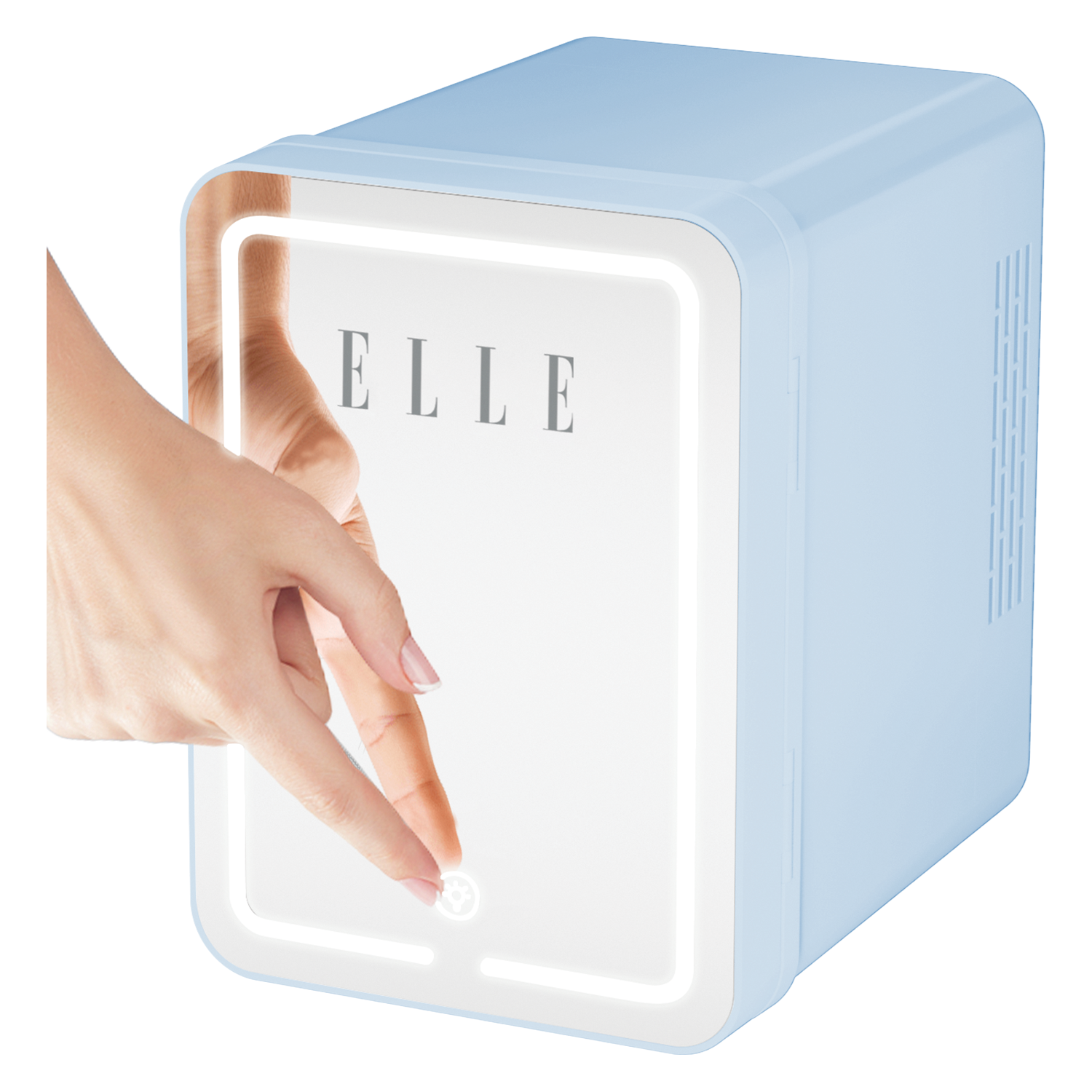 ELLE Cosmetic Cooler con Specchio LED 4L – Mini Frigo Beauty per Skincare e Cosmetici