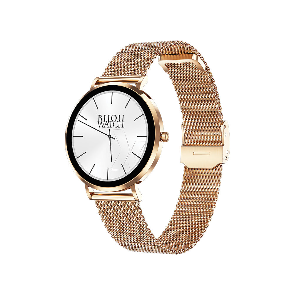 MAXCOM FW28 Selen Mini Pink Gold Smartwatch – AMOLED Compatto con Chiamate e Monitoraggio Salute