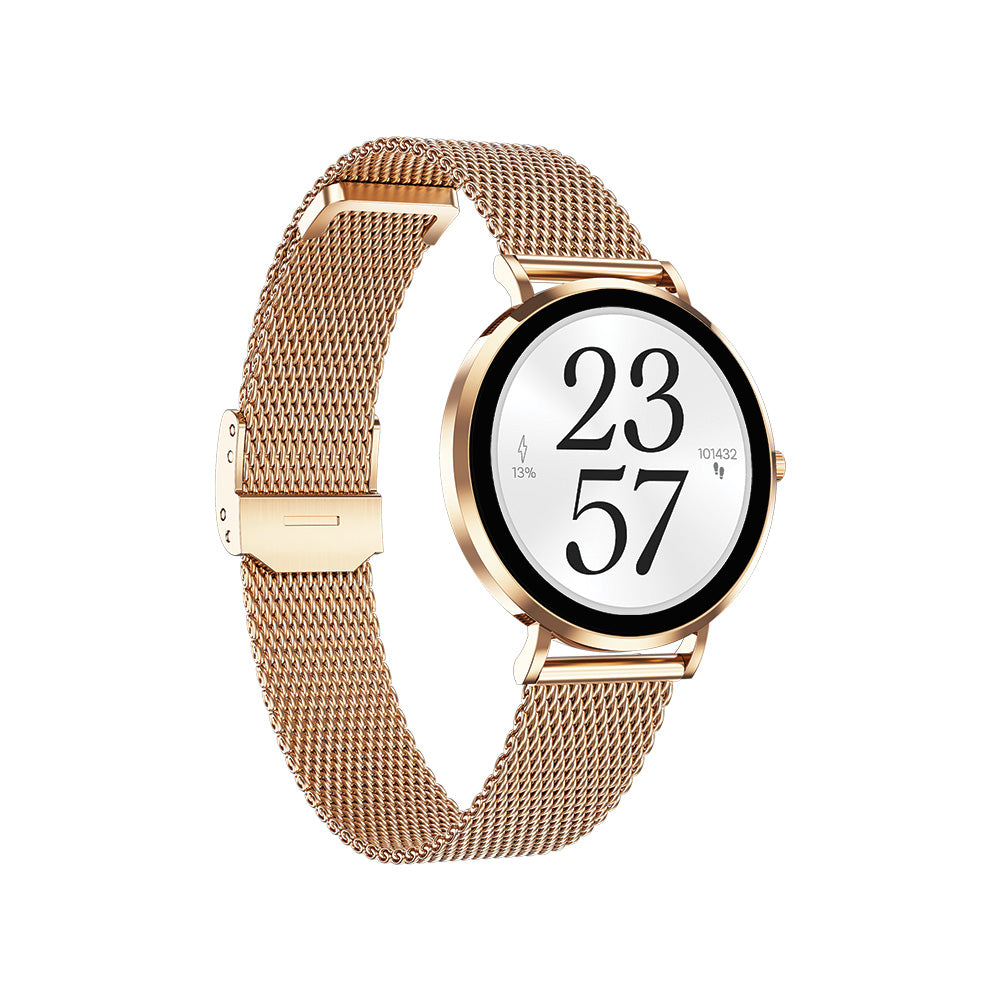 MAXCOM FW28 Selen Mini Pink Gold Smartwatch – AMOLED Compatto con Chiamate e Monitoraggio Salute