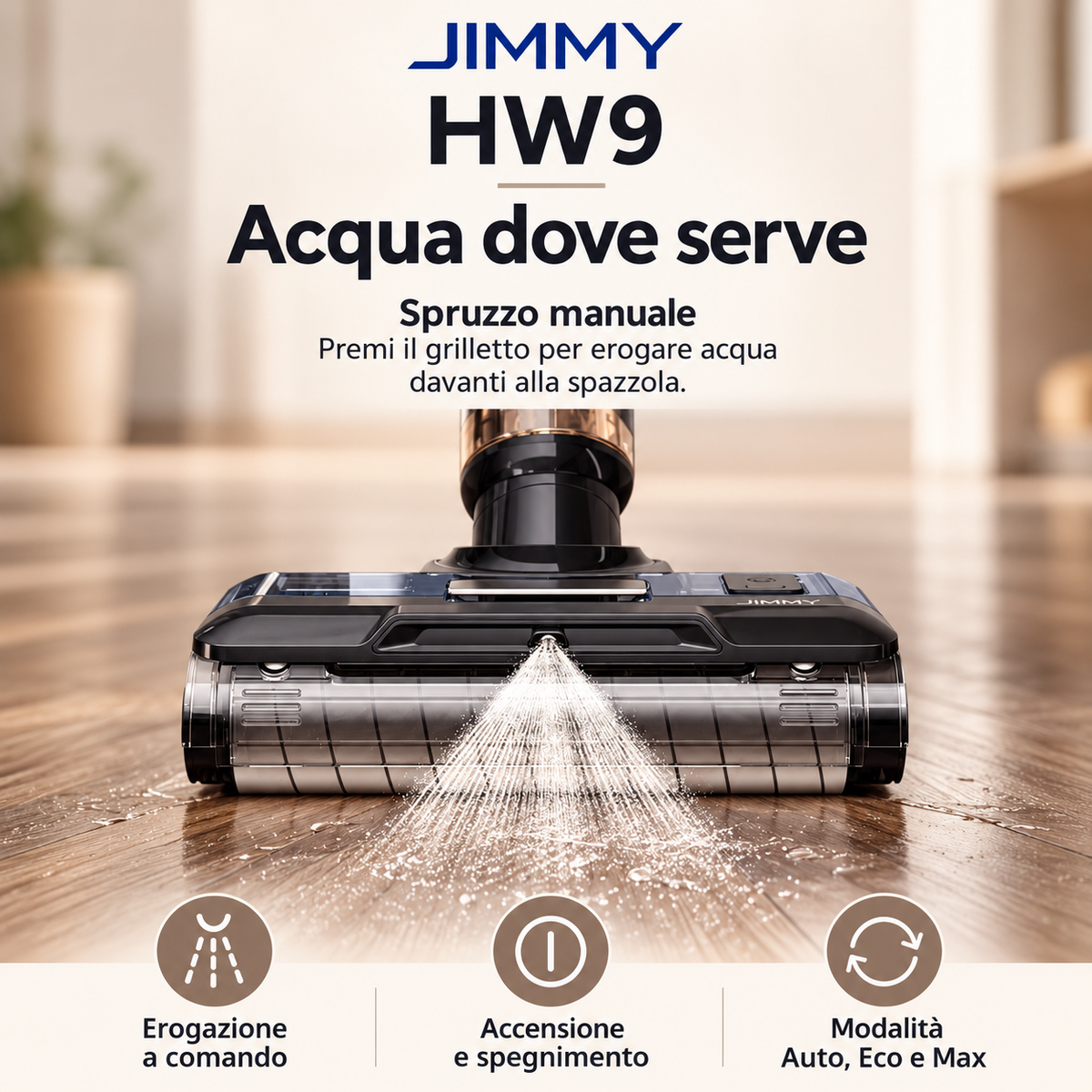 JIMMY HW9 – Aspirapolvere Lavapavimenti Cordless con Autopulizia