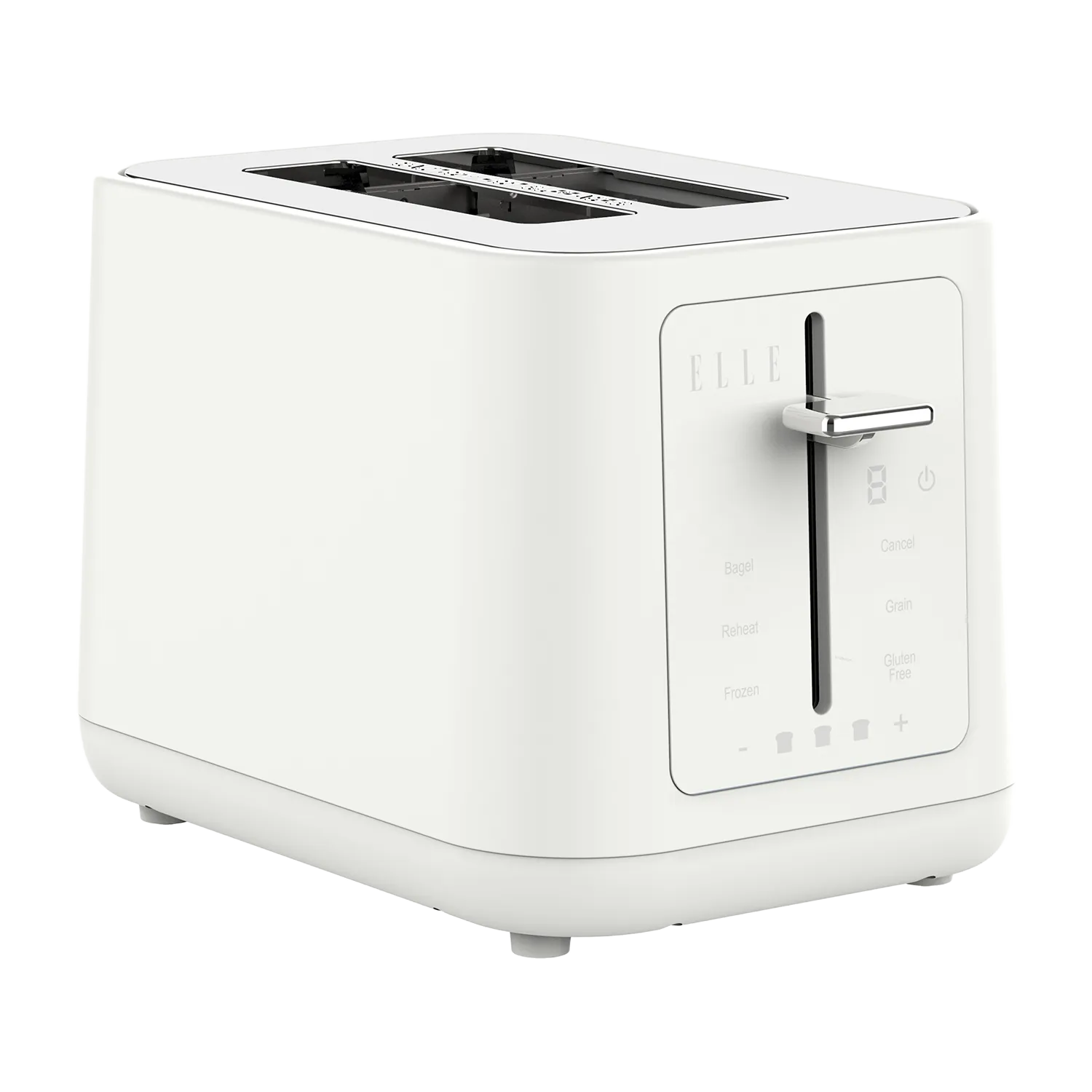 ELLE Panache Tostapane Digitale 2 Fette Bianco – Display Touch e Slot Extra Larghe
