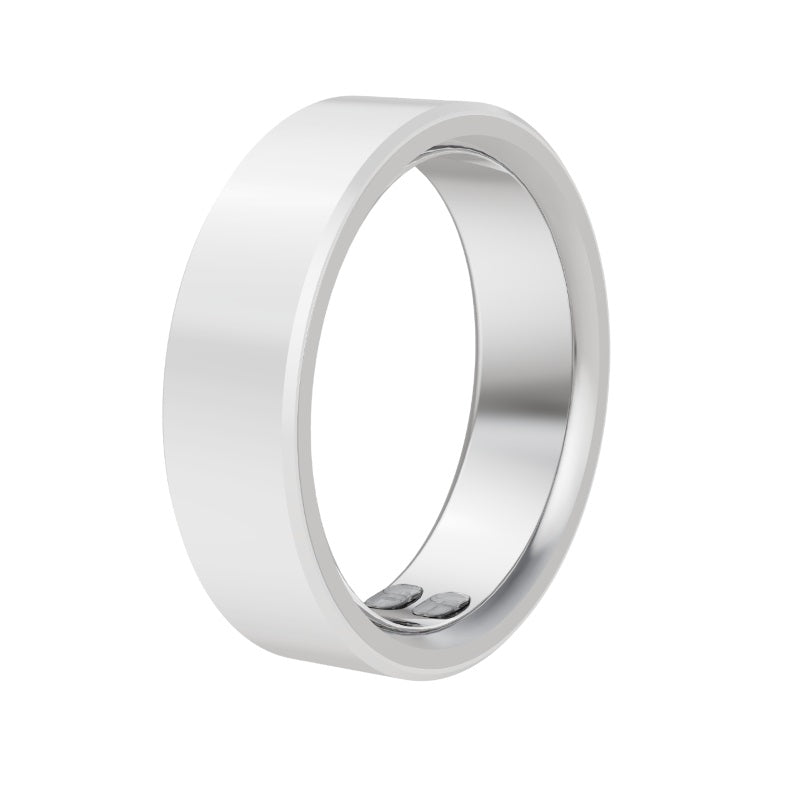 MAXCOM mRing MR200 Bianco in Ceramica – Smart Ring per Salute, Sonno e Fitness Quotidiano