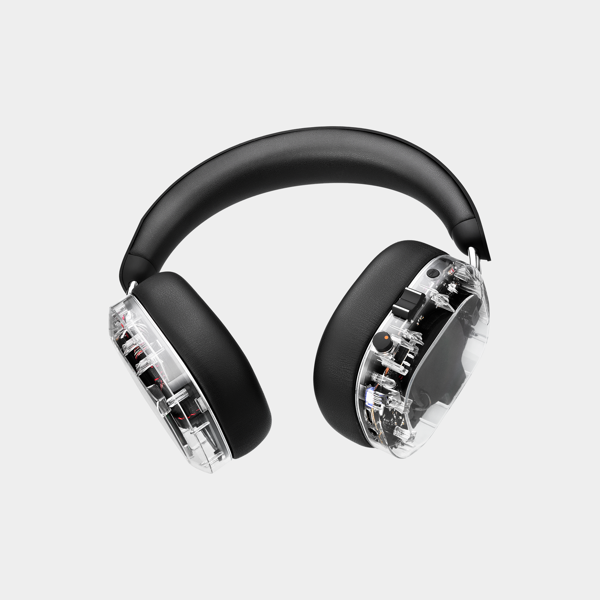 MONDO by Defunc ANC Headphones Transparent – Cuffie Over-Ear Wireless con Active Noise Cancelling