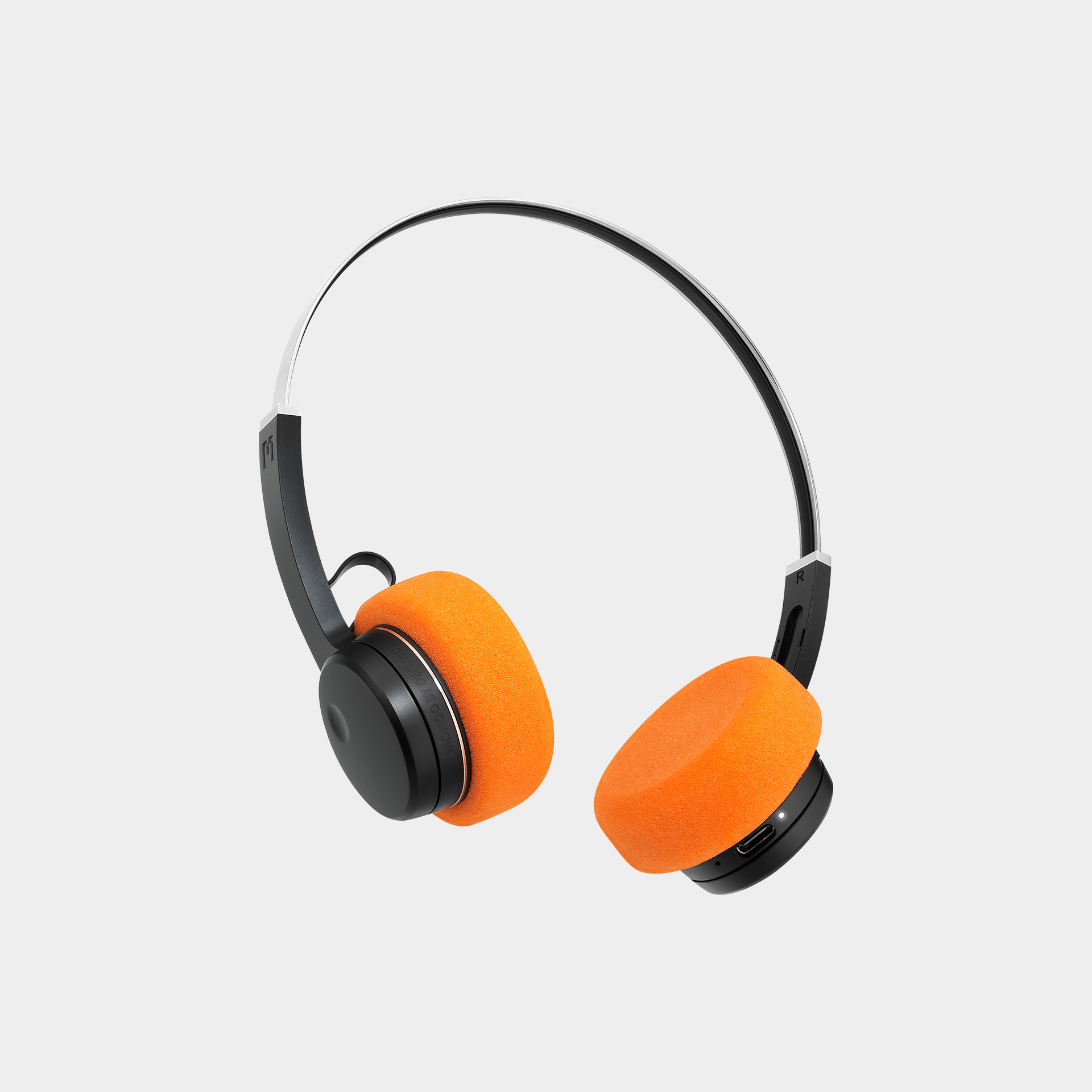 MONDO by Defunc Freestyle Headphones Black – Cuffie Wireless On-Ear Retro Bluetooth Nere