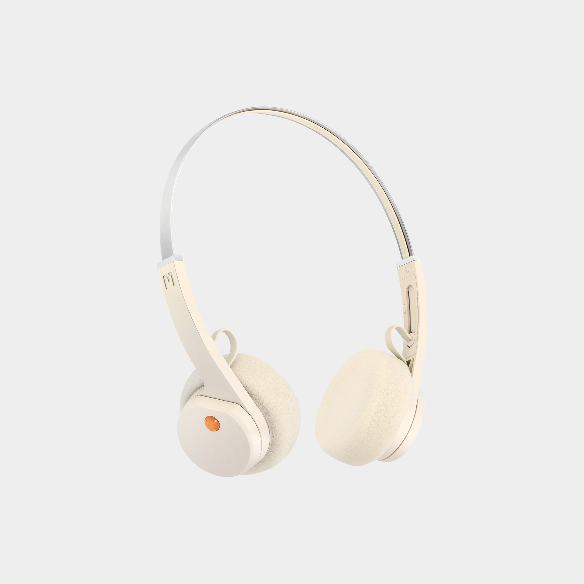 MONDO by Defunc Freestyle Headphones Beige – Cuffie Wireless On-Ear Retro Bluetooth