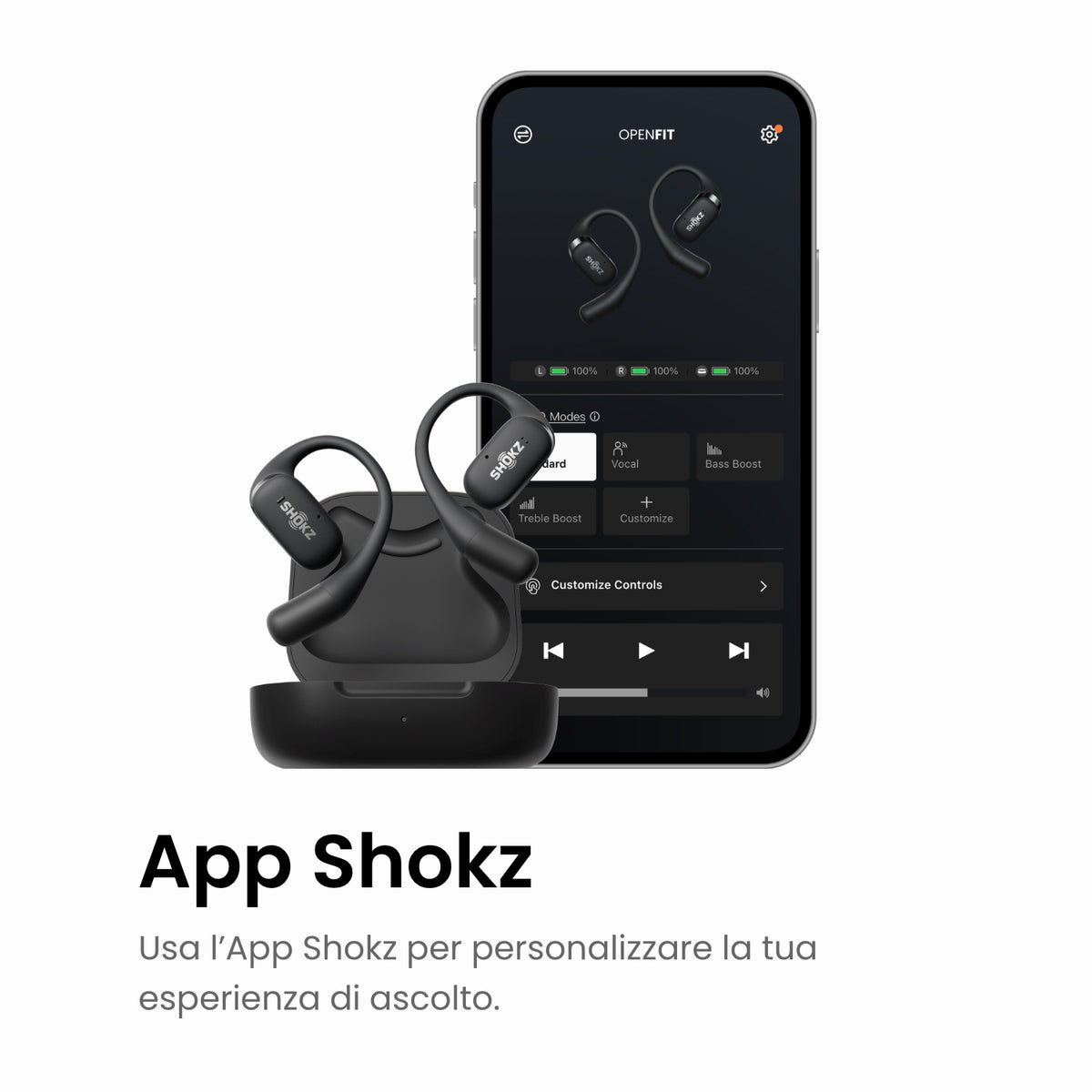 Shokz OpenFit DirectPitch e Open-Ear Black