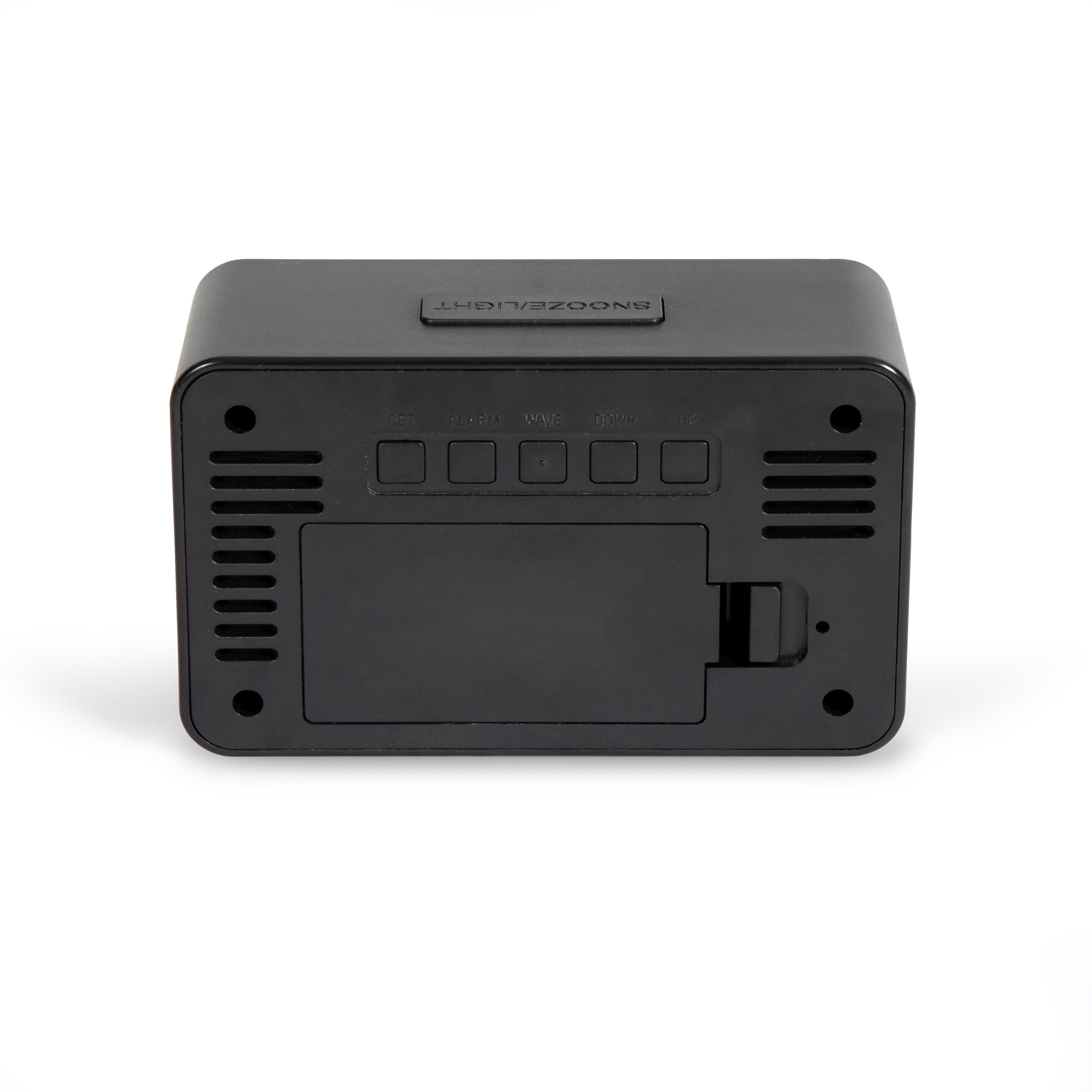 Delta Digital Alarm Clock Black – Sveglia Digitale con Display LCD, Calendario e Temperatura