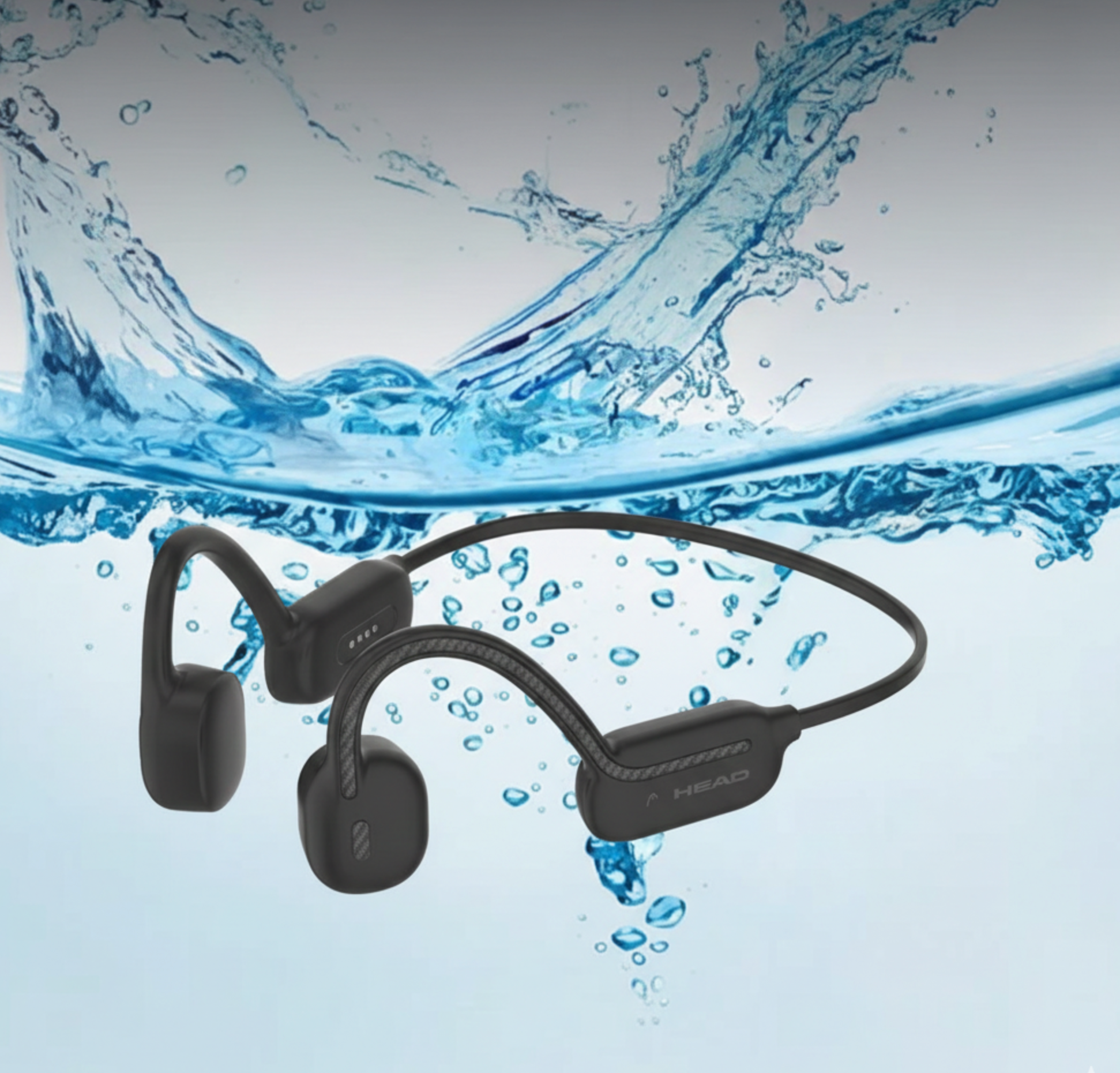 HEAD - HDTW01 – Cuffie a Conduzione Ossea Impermeabili IPX8 con 32GB di Memoria