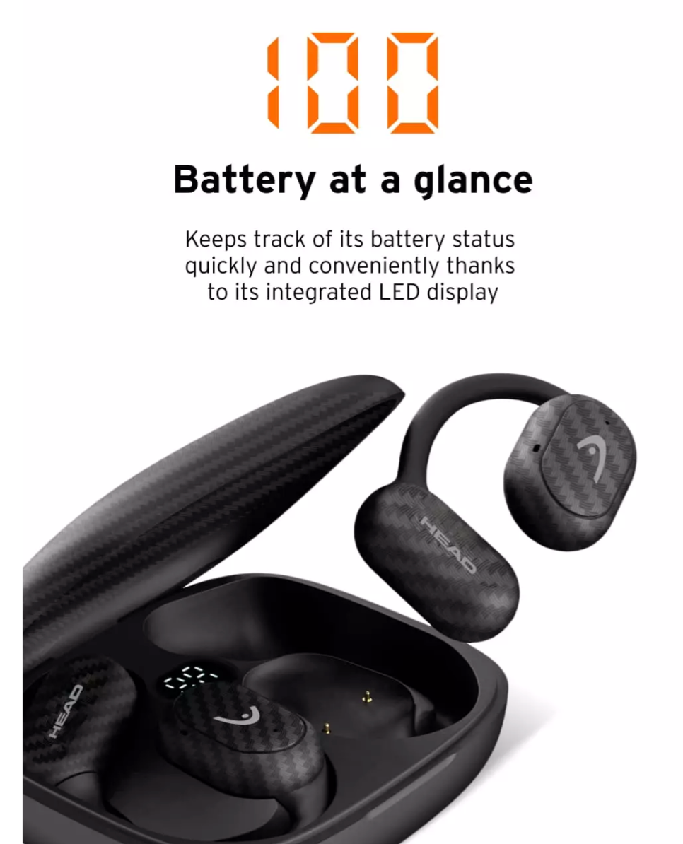 Auricolari HEAD - HDTW02 Open-Ear: tecnologia a conduzione d'aria.