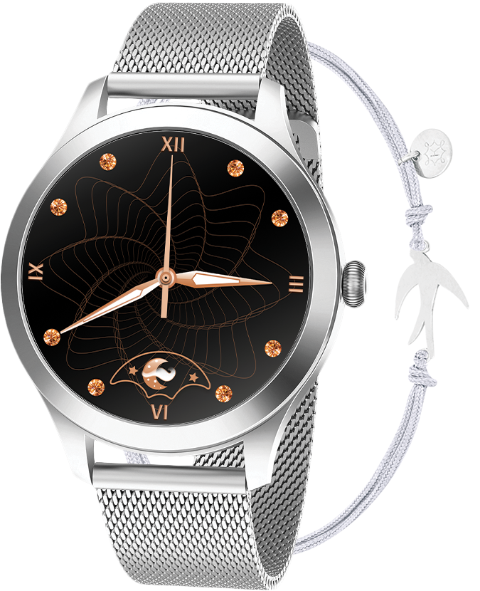 MAXCOM FW42 SR Silver Smartwatch – Acciaio Inox, 70+ Sport e Monitoraggio Completo