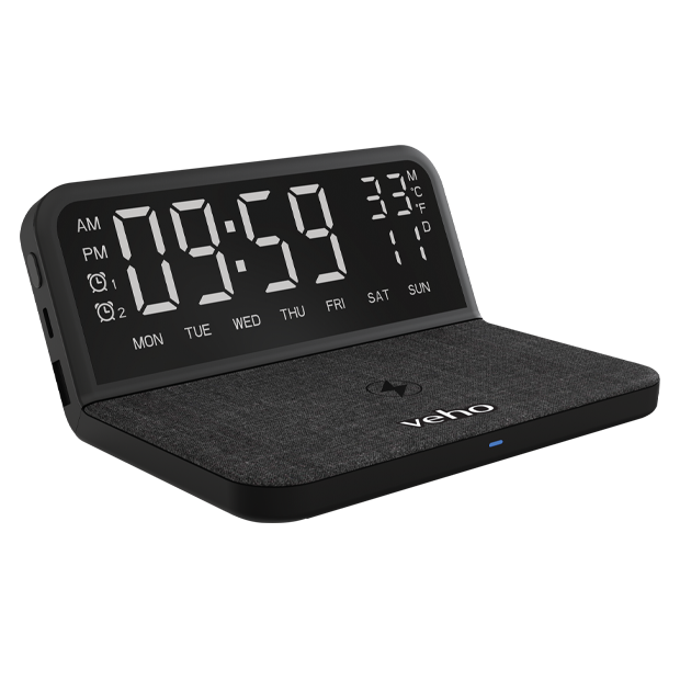 Veho TQ-1 Qi Digital Alarm Clock & Qi Wireless Charger