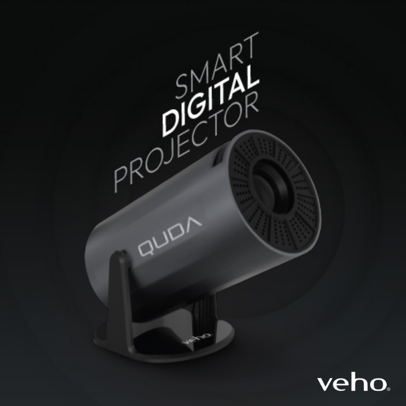 Veho Quda PJ-3 - Proiettore Portatile con presa multi-paese e custodia di trasporto