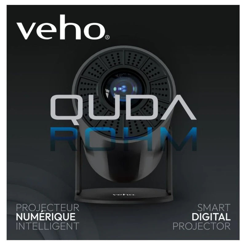 Veho Quda PJ-2 - Proiettore Portatile con presa multi-paese e custodia di trasporto