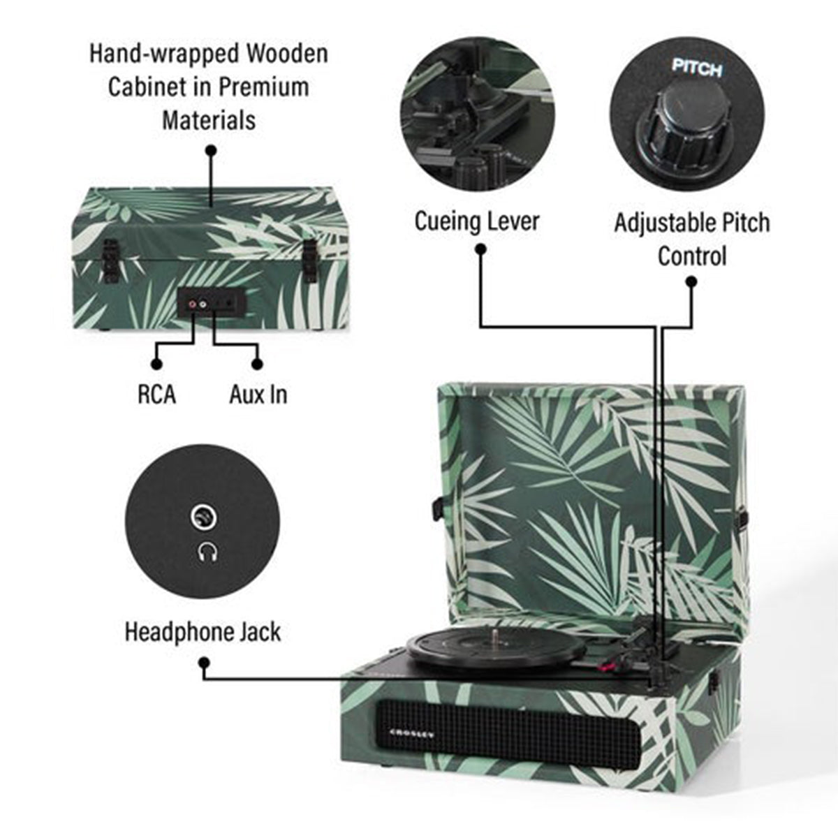 Crosley Voyager Botanical 2 Way BT